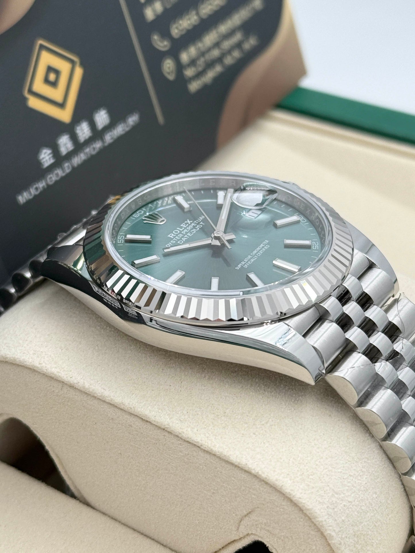 全新 NEW ROLEX 勞力士 DATEJUST 126334 薄荷綠 2025年7月