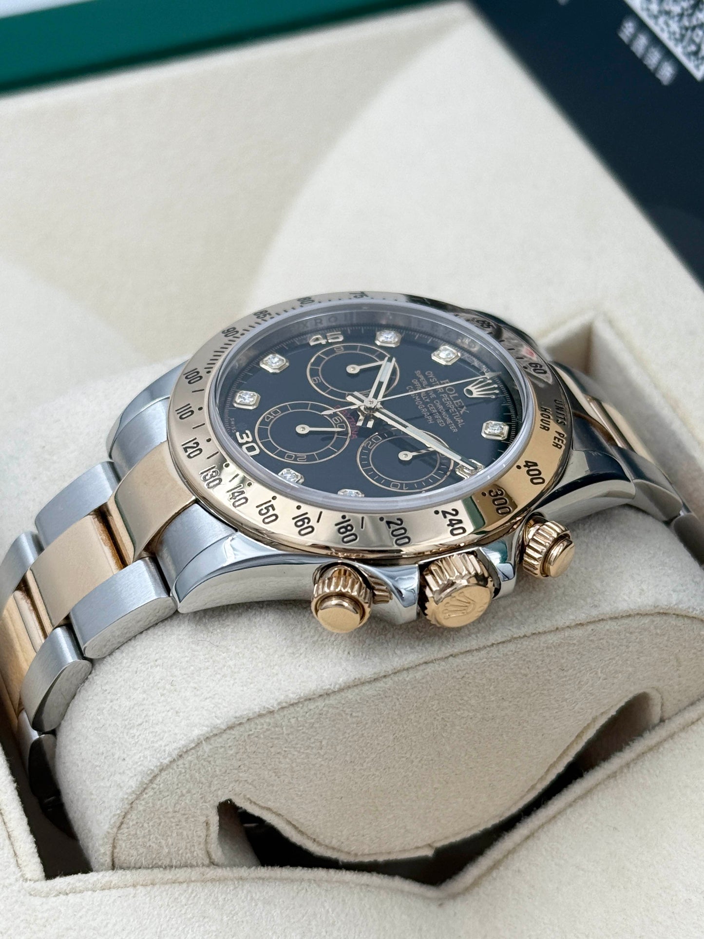 ROLEX 勞力士 DAYTONA 116523G 黑色鑽石字 2016年