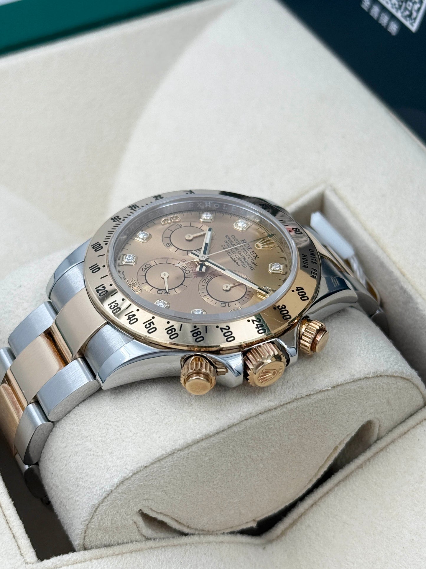 ROLEX 勞力士 DAYTONA 116523G 亂碼 金色鑽石字
