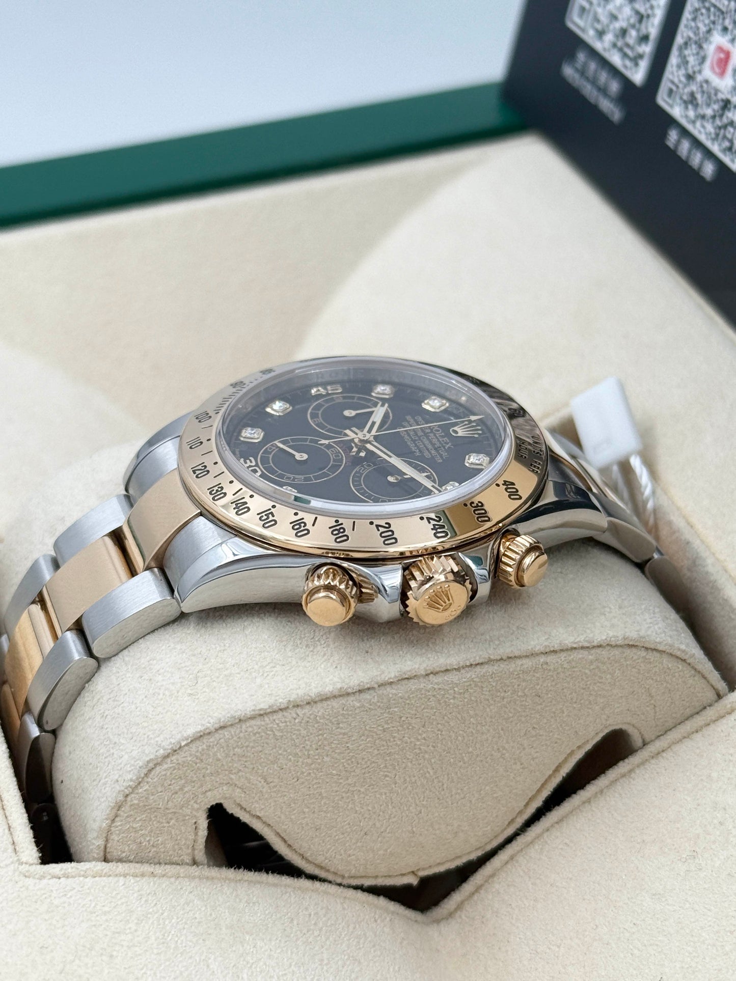 ROLEX 勞力士 DAYTONA 116523G 黑色面鑽石字 2015年
