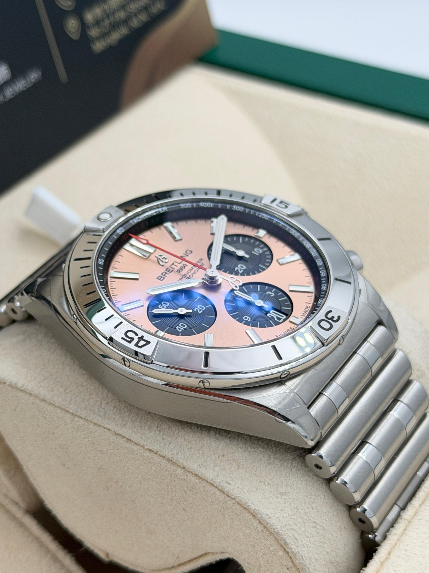 [SOLD OUT]二手 USED BREITLING 百年靈 CHRONOMAT B01 42 AB0134101K1A1 啡色 2024年3月 8年保養 全套 FULL SET
