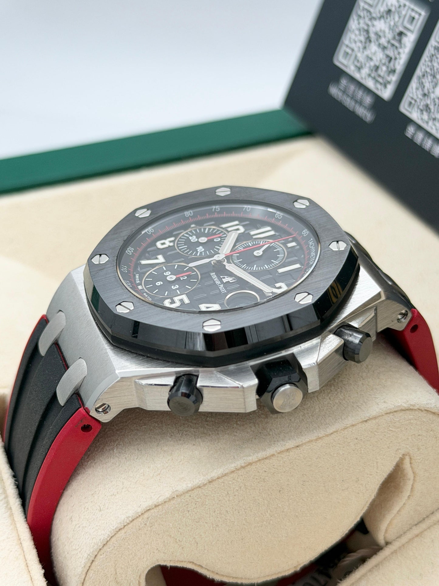 二手 USED AUDEMARS PIGUET ROYAL OAK OFFSHORE CHRONOGRAPH 26470SO.OO.A002CA.01 黑色 2021年1月 全套 FULL SET