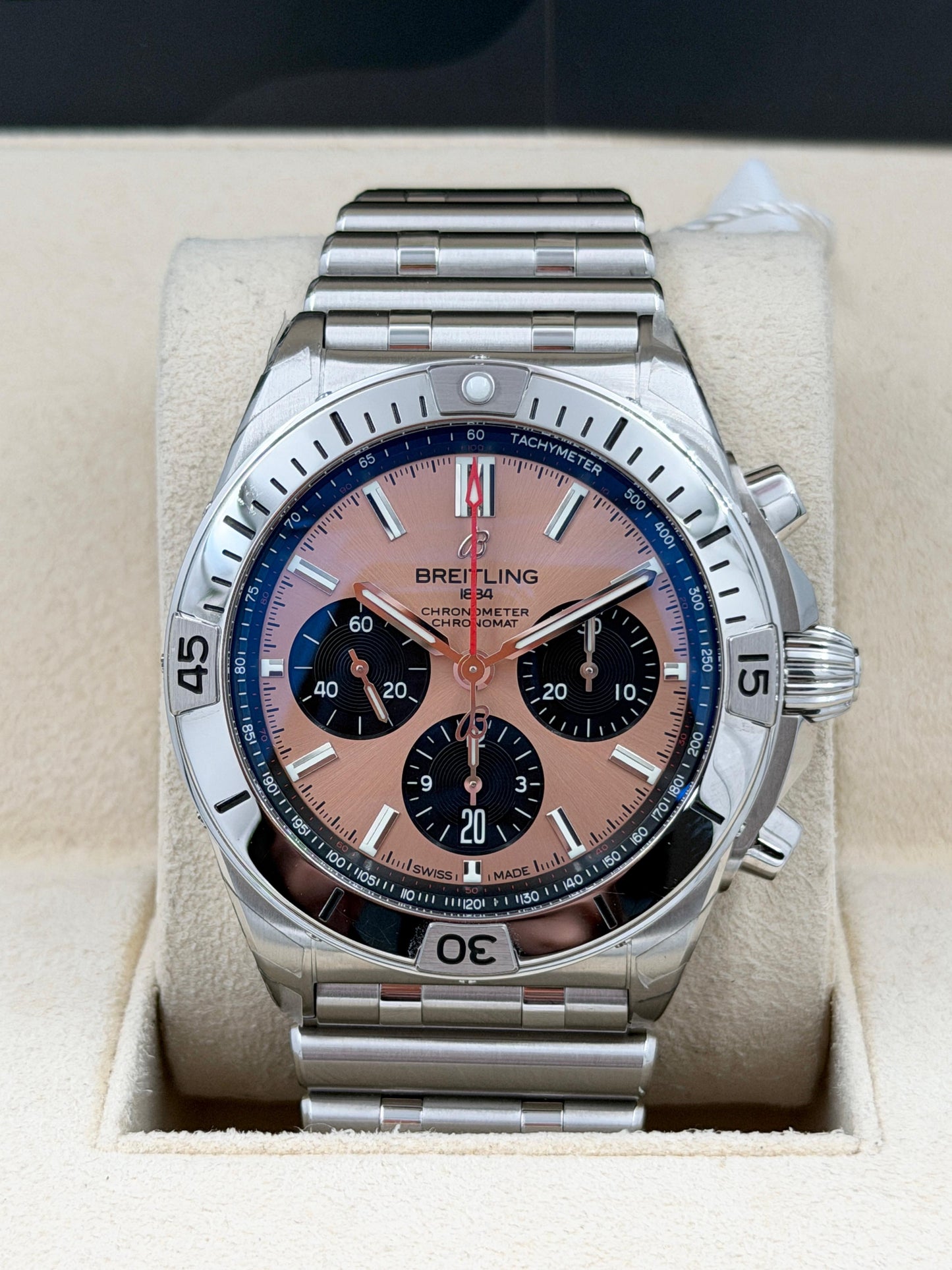 [SOLD OUT]二手 USED BREITLING 百年靈 CHRONOMAT B01 42 AB0134101K1A1 啡色 2024年3月 8年保養 全套 FULL SET