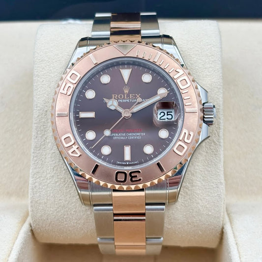 二手 Used ROLEX 勞力士 YACHTMASTER 268621 朱古力面 2021年 全套
