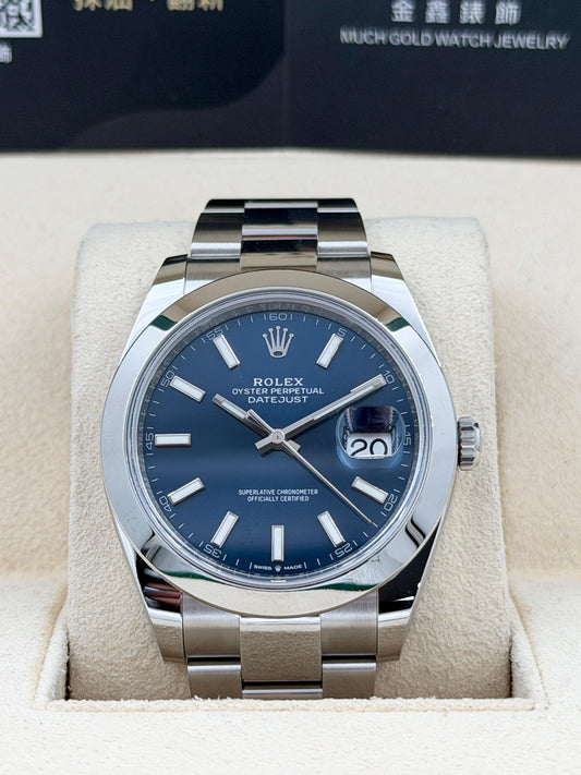 全新 NEW ROLEX 勞力士 DATEJUST 126300 藍色 板帶 2026年2月 全套 FULL SET