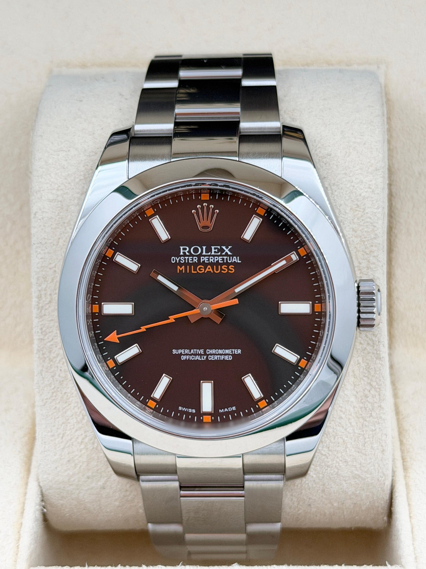 二手 USED  ROLEX 勞力士 MILGAUSS 116400 黑色 2011年5月 齊格 全套 FULL SET