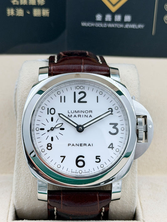 二手 USED  PANERAI 沛納海 LUMINOR MARINA PAM00113 白色 代用帶 代用扣 淨錶 WATCH ONLY