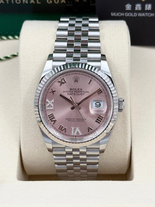 NEW 全新 ROLEX 勞力士 DATEJUST 126234 粉紅面鑽石字 2025年7月