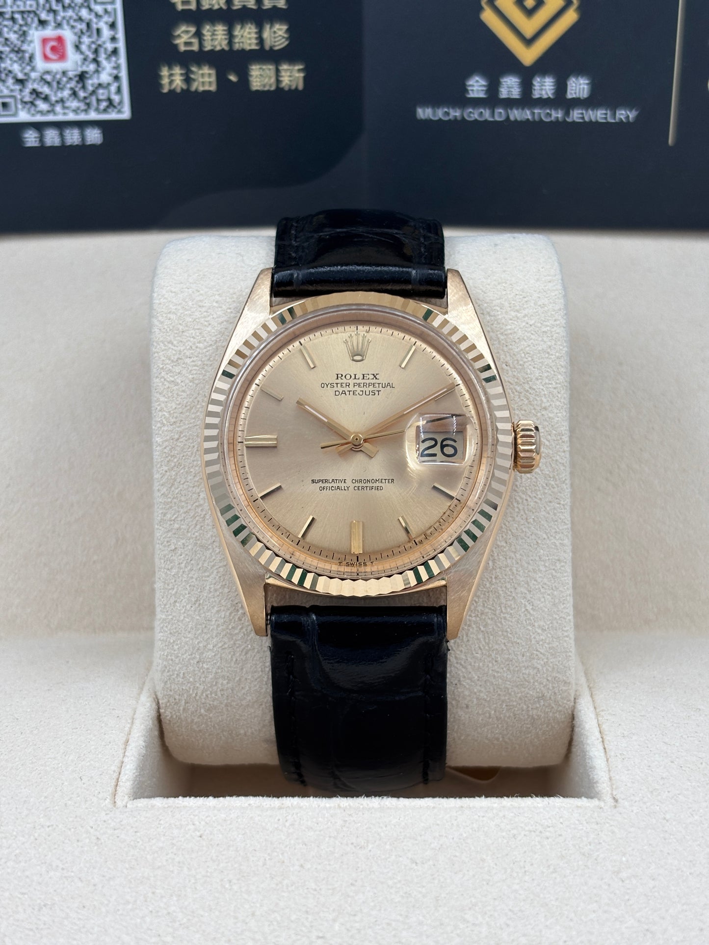[SOLD OUT]二手 USED  ROLEX 勞力士 DATEJUST 1601 金色 約1967年 代用扣 代用帶 淨錶 WATCH ONLY