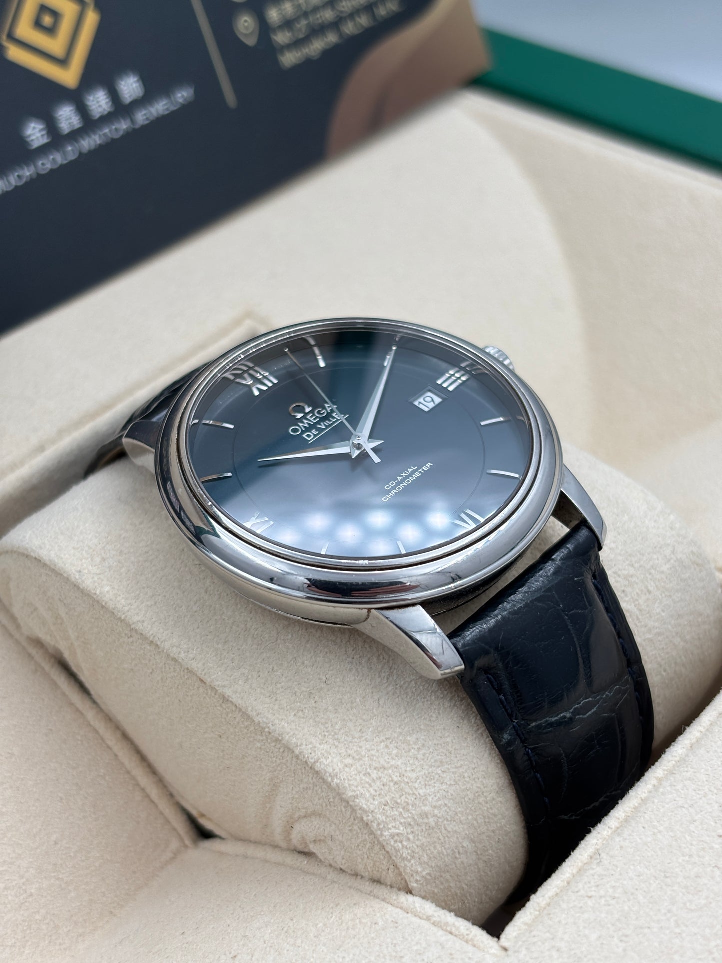 [SOLD OUT]二手 USED  OMEGA 歐米茄 DE VILLE PRESTIGE 424.13.40.20.03.001 黑色 淨錶 WATCH ONLY