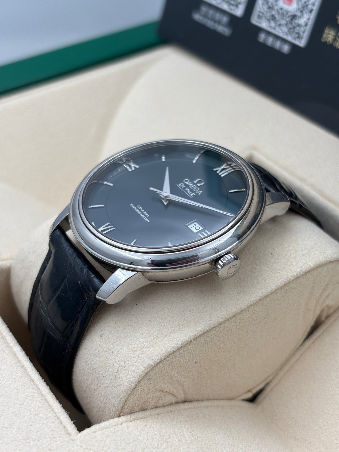 [SOLD OUT]二手 USED  OMEGA 歐米茄 DE VILLE PRESTIGE 424.13.40.20.03.001 黑色 淨錶 WATCH ONLY