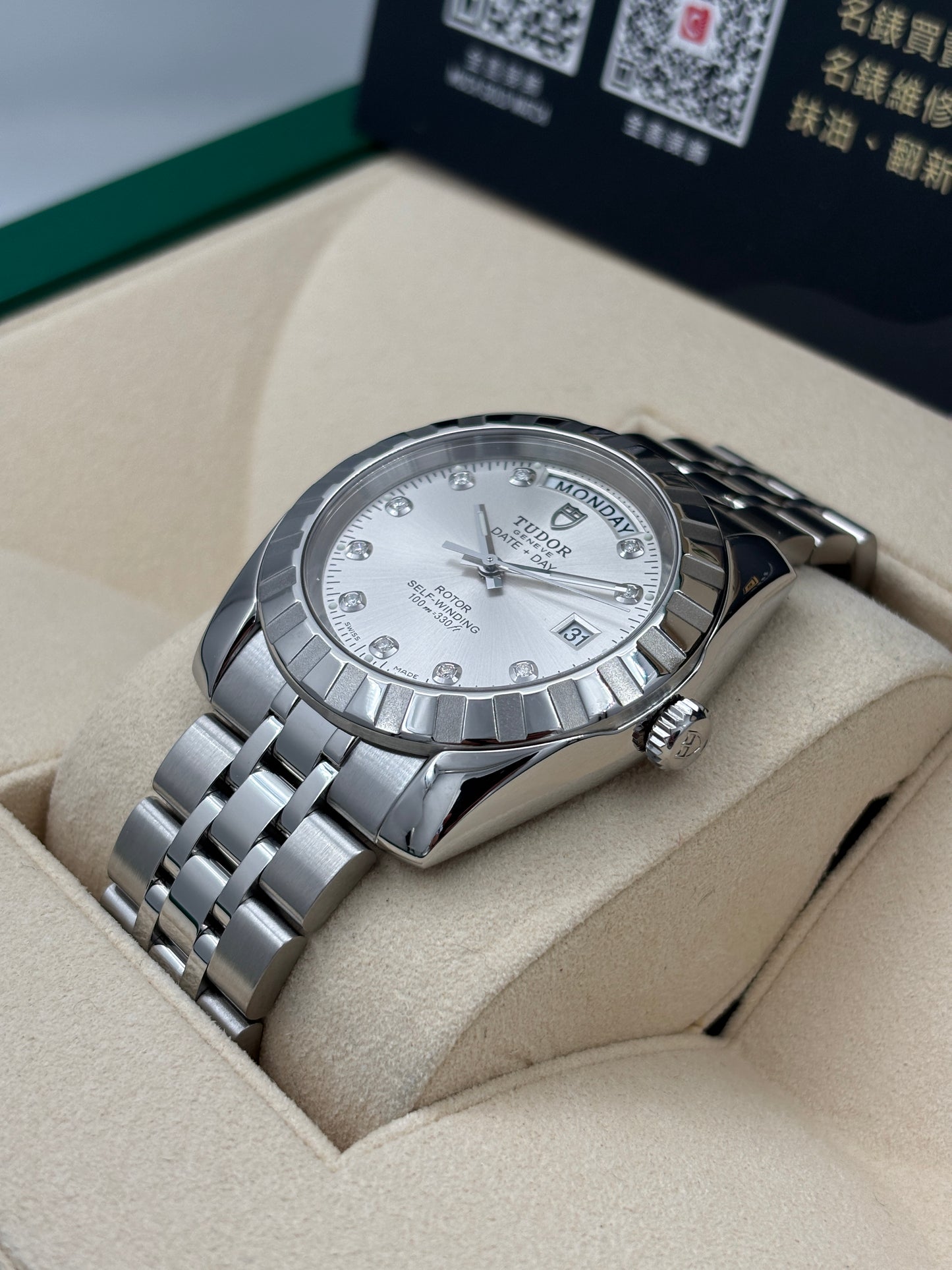 [SOLD OUT]二手 USED  TUDOR 帝舵 CLASSIC 23010 銀色面鑽石字 OPEN DAY 淨錶 WATCH ONLY