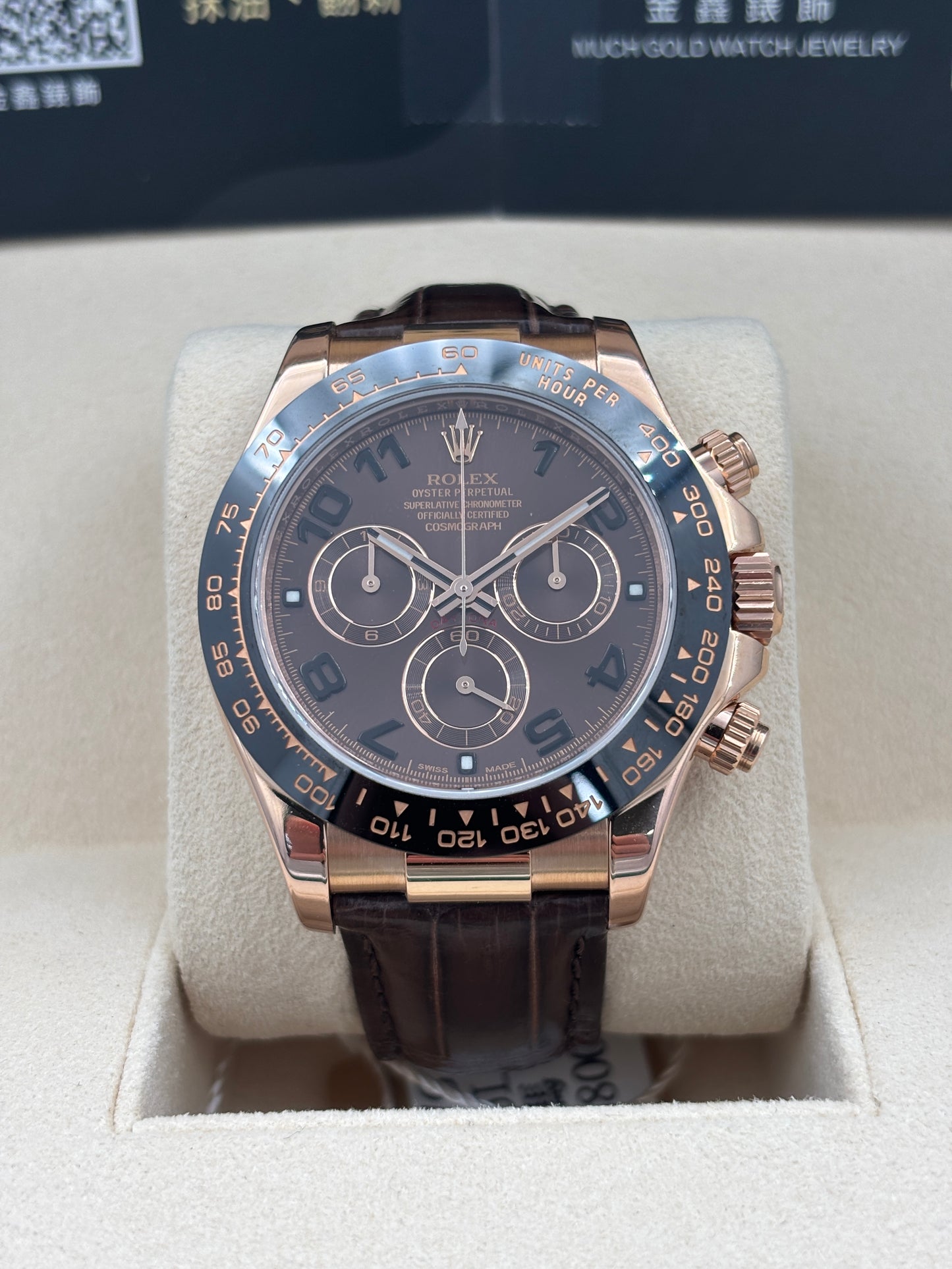 [SOLD OUT]二手 USED  ROLEX 勞力士 DAYTONA 116515LN 朱古力面 亂碼 皮帶款 淨錶 WATCH ONLY