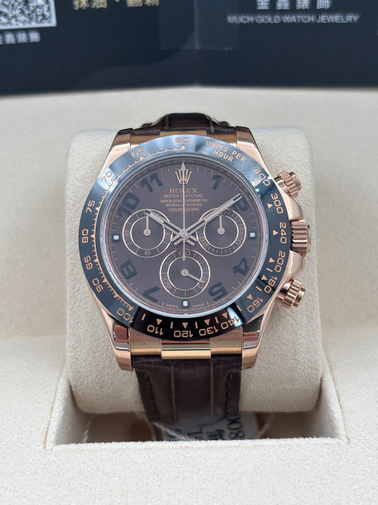 [SOLD OUT]二手 USED  ROLEX 勞力士 DAYTONA 116515LN 朱古力面 亂碼 皮帶款 淨錶 WATCH ONLY