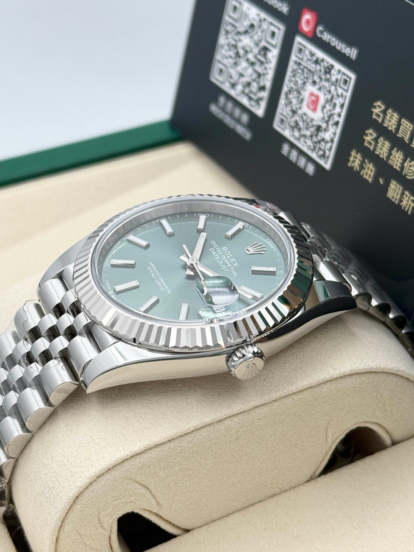 全新 NEW ROLEX 勞力士 DATEJUST 126334 薄荷綠 2025年7月