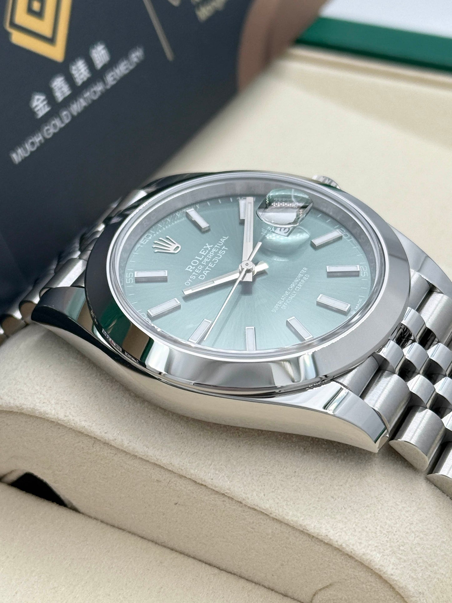 全新 NEW ROLEX 勞力士 DATEJUST 126300 薄荷綠 2025年9月