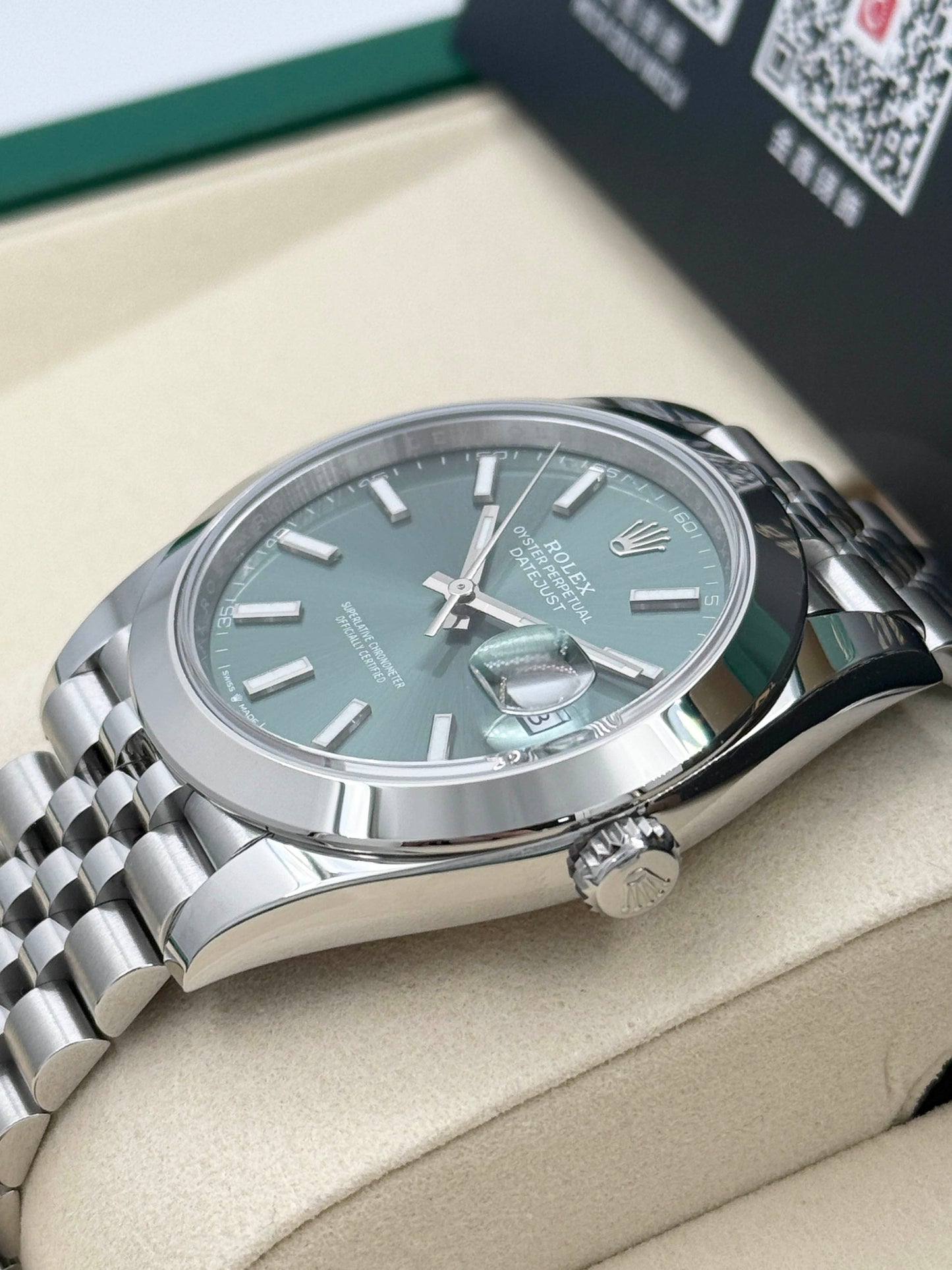 全新 NEW ROLEX 勞力士 DATEJUST 126300 薄荷綠 2025年9月