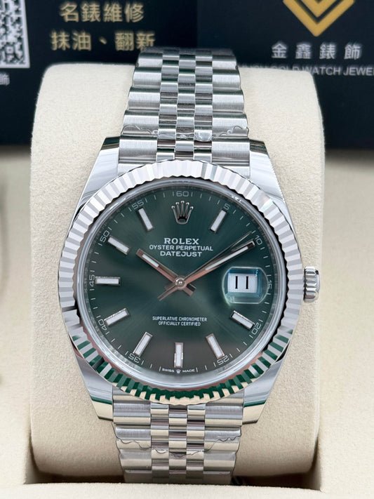 全新 NEW ROLEX 勞力士 DATEJUST 126334 薄荷綠 2025年7月