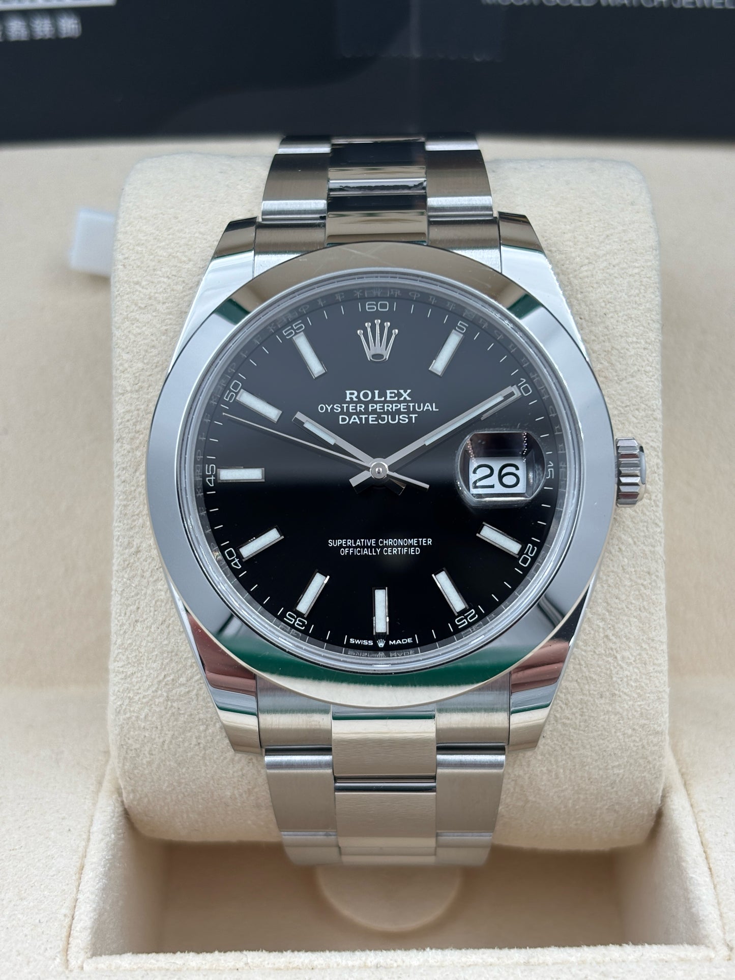 二手 USED  ROLEX 勞力士 DATEJUST 126300 黑色 2019年8月 99.9%新 未打磨 全套 FULL SET