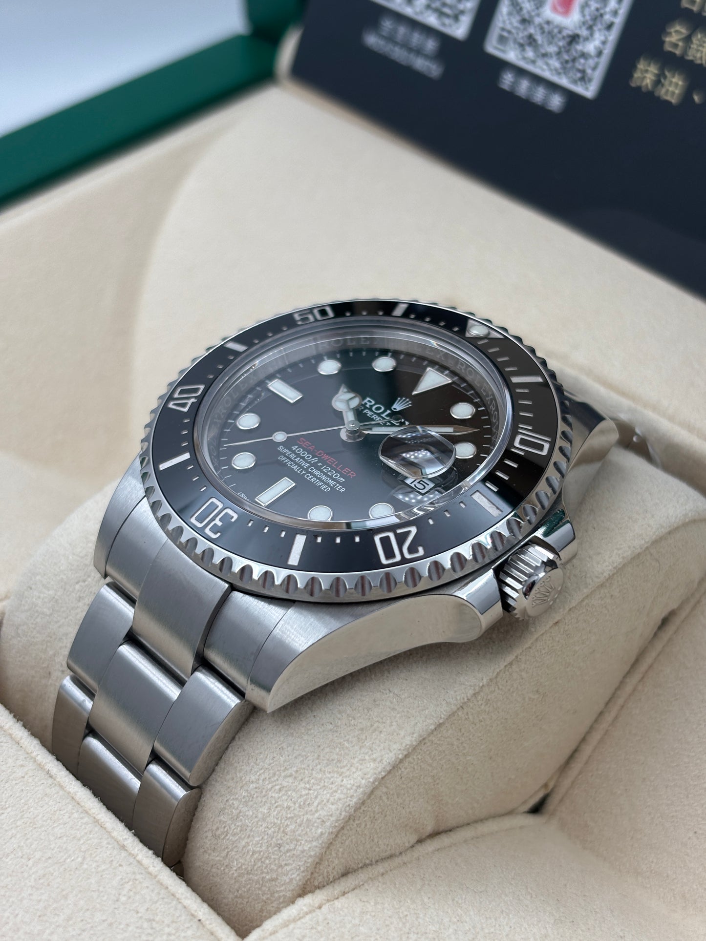 [SOLD OUT]二手 USED  ROLEX 勞力士 SEA-DWELLER 126600 MK1 黑色 2018年3月 保養卡