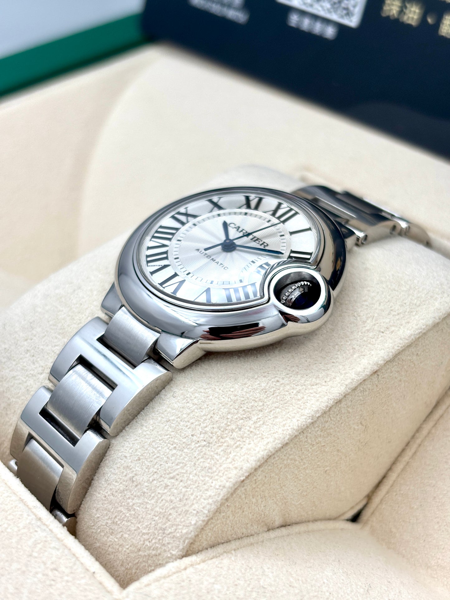 [SOLD OUT]二手 USED  CARTIER 卡地亞 BALLON BLEU W6920071 白色 2016年2月 保養證