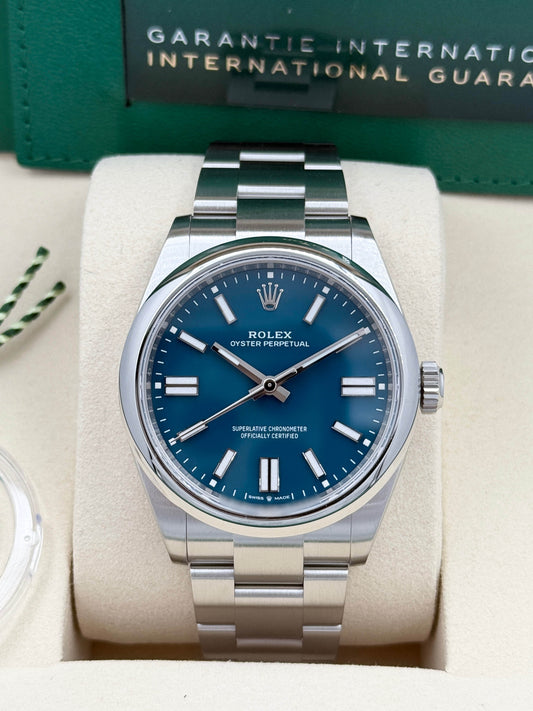 全新 NEW ROLEX 勞力士 OYSTER PERPETUAL 134300 藍色 2025年9月