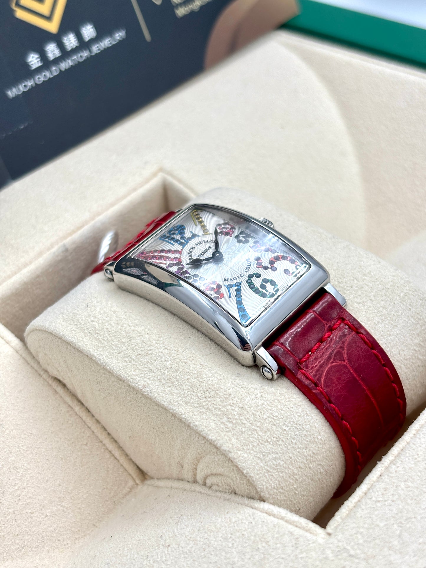 二手 USED  FRANCK MULLER 法穆蘭 COLOR DREAMS 902QZ MAG COL 銀色 OPEN DAY 保養證 原裝盒