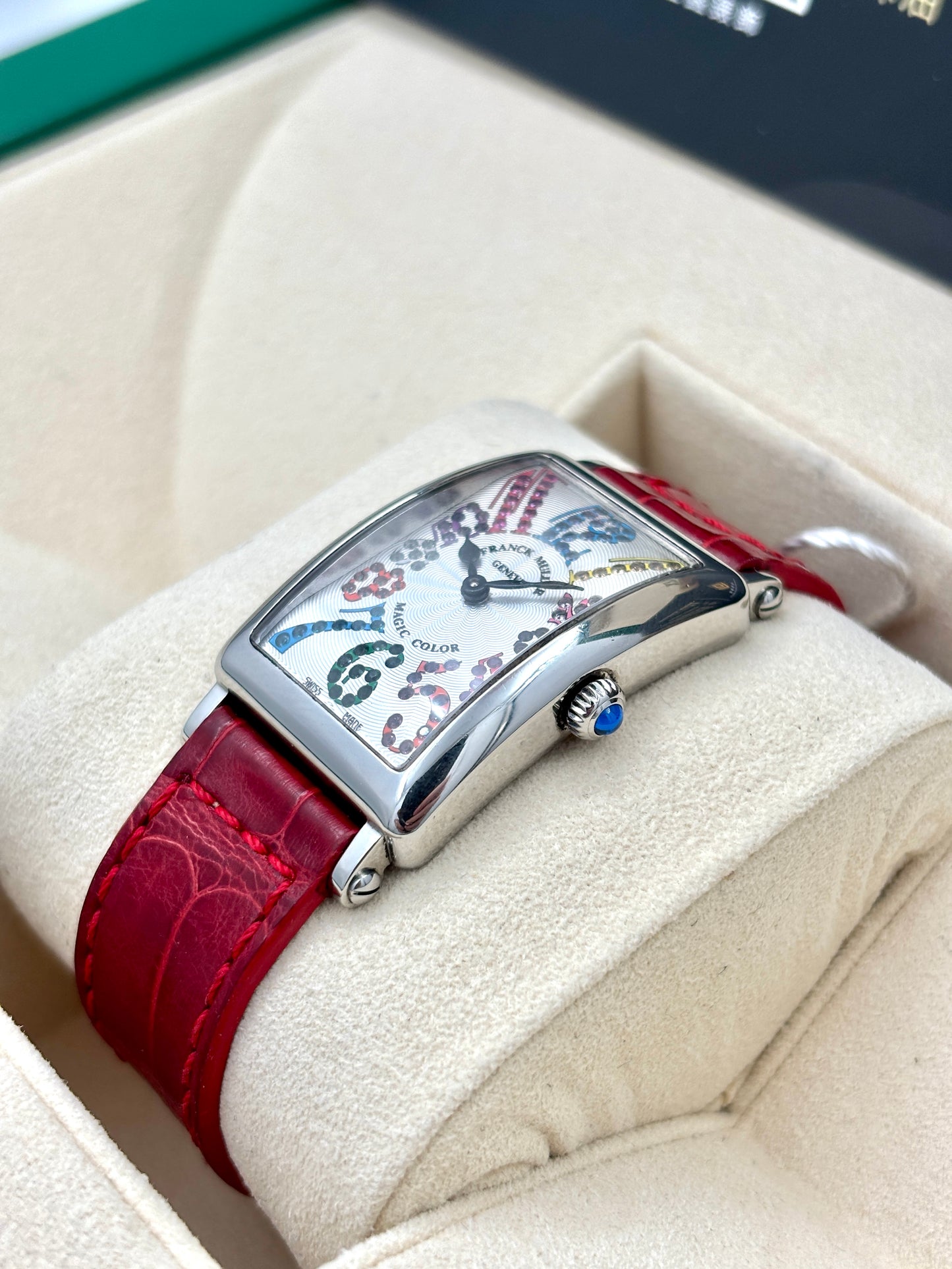二手 USED  FRANCK MULLER 法穆蘭 COLOR DREAMS 902QZ MAG COL 銀色 OPEN DAY 保養證 原裝盒