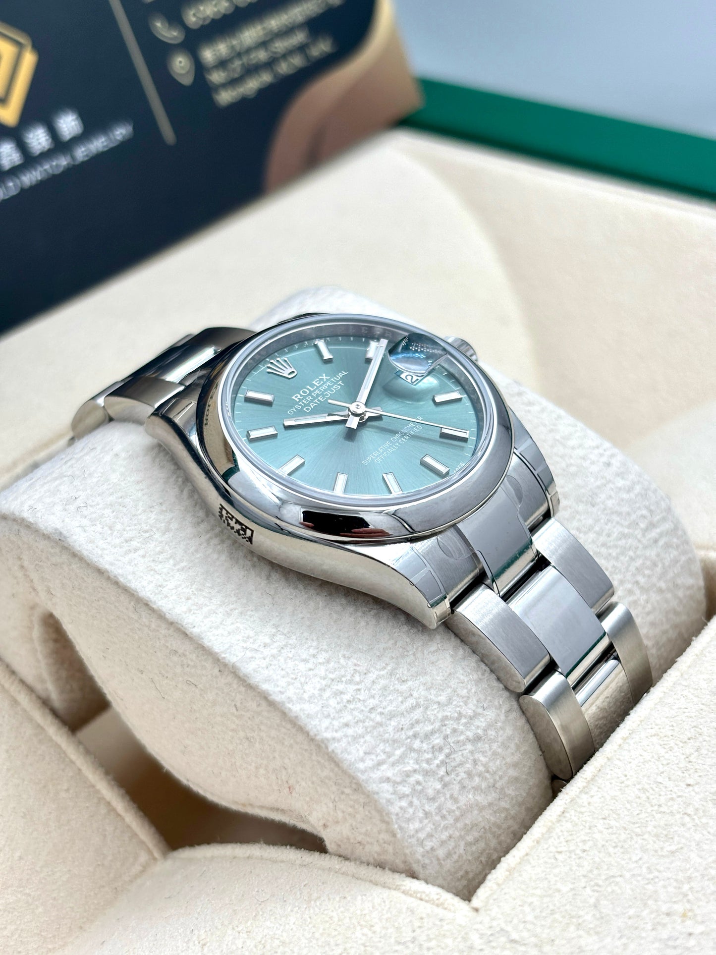 未試用品 UNUSED  ROLEX 勞力士 DATEJUST 278240 2023年8月 薄荷綠色 齊膠紙 全套 FULL SET