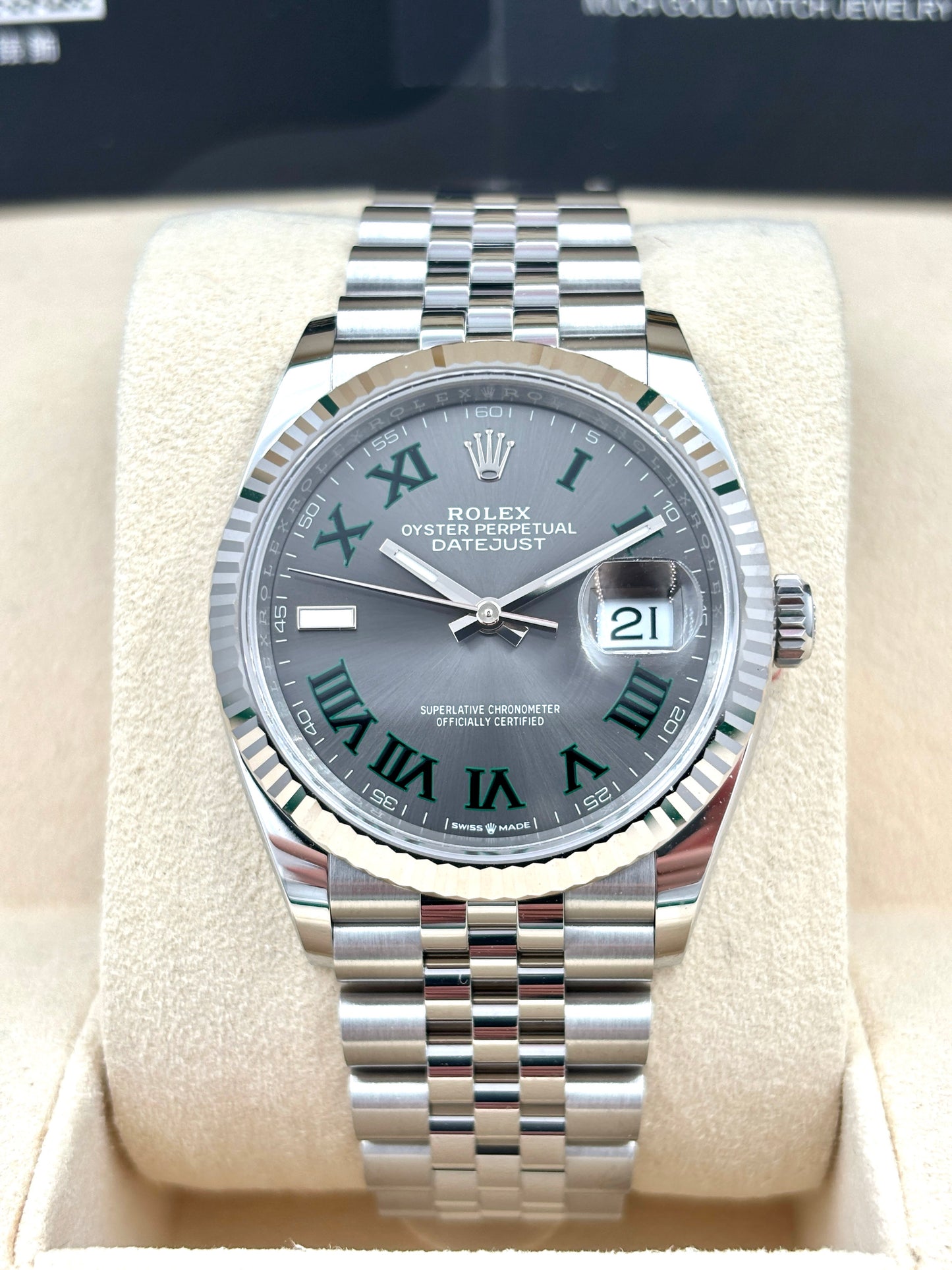 [SOLD OUT]二手 USED  ROLEX 勞力士 DATEJUST 126234 2025年9月 灰色 未打磨 99.9%新 溫布頓面 全套 FULL SET