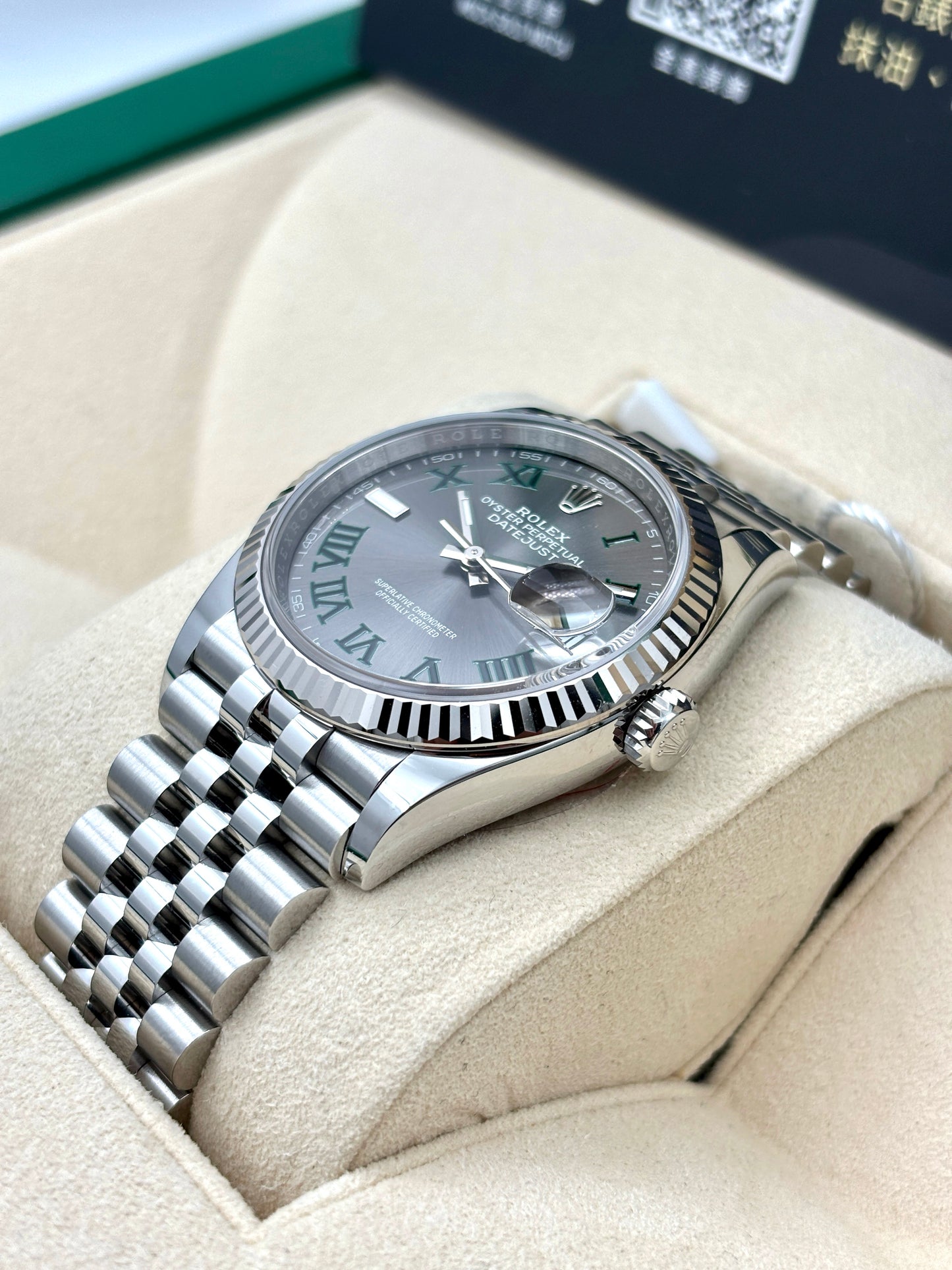 [SOLD OUT]二手 USED  ROLEX 勞力士 DATEJUST 126234 2025年9月 灰色 未打磨 99.9%新 溫布頓面 全套 FULL SET