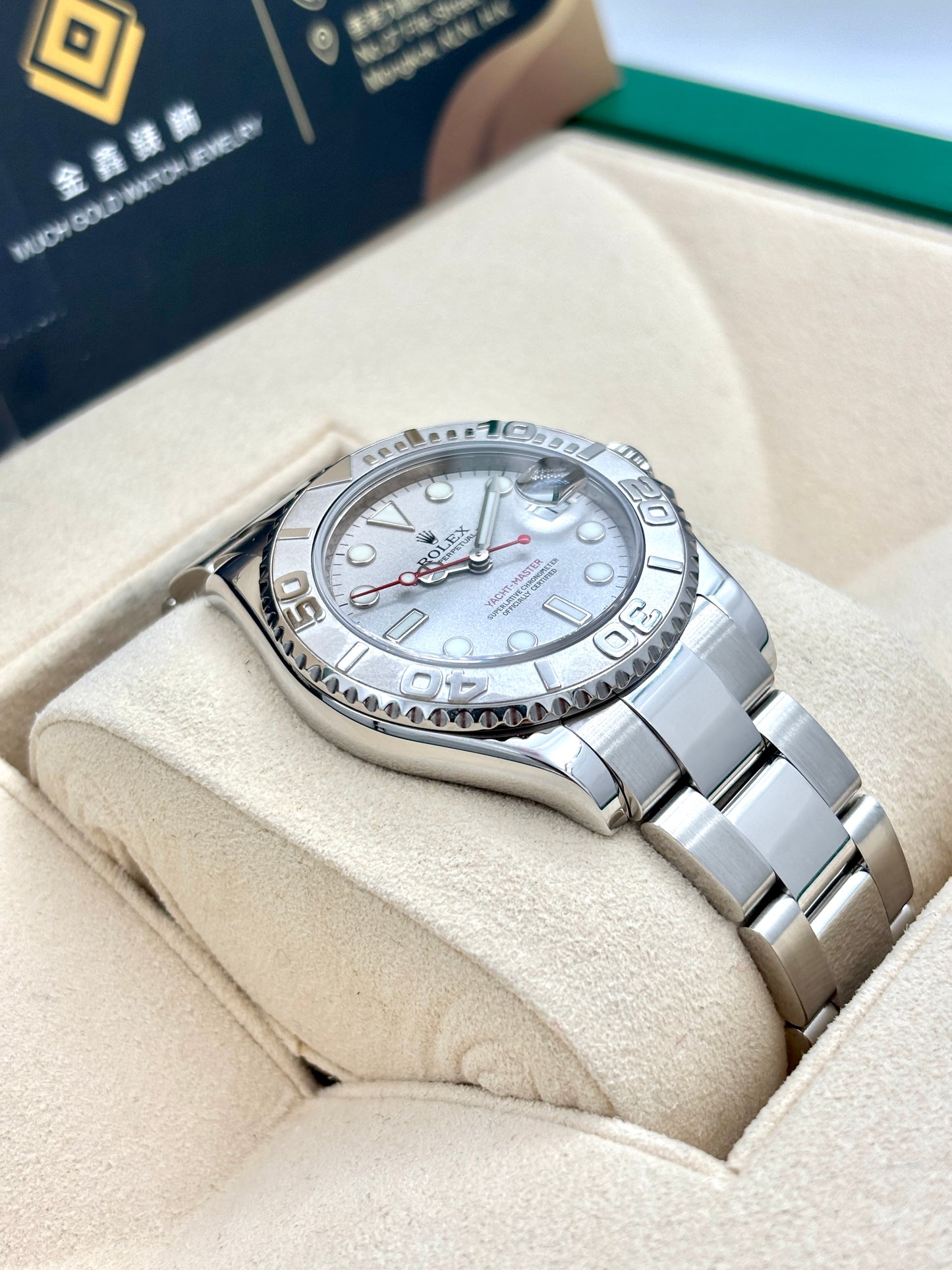 [SOLD OUT]二手 USED  ROLEX 勞力士 YACHT-MASTER 168622 2011年7月 銀色 全套 FULL SET