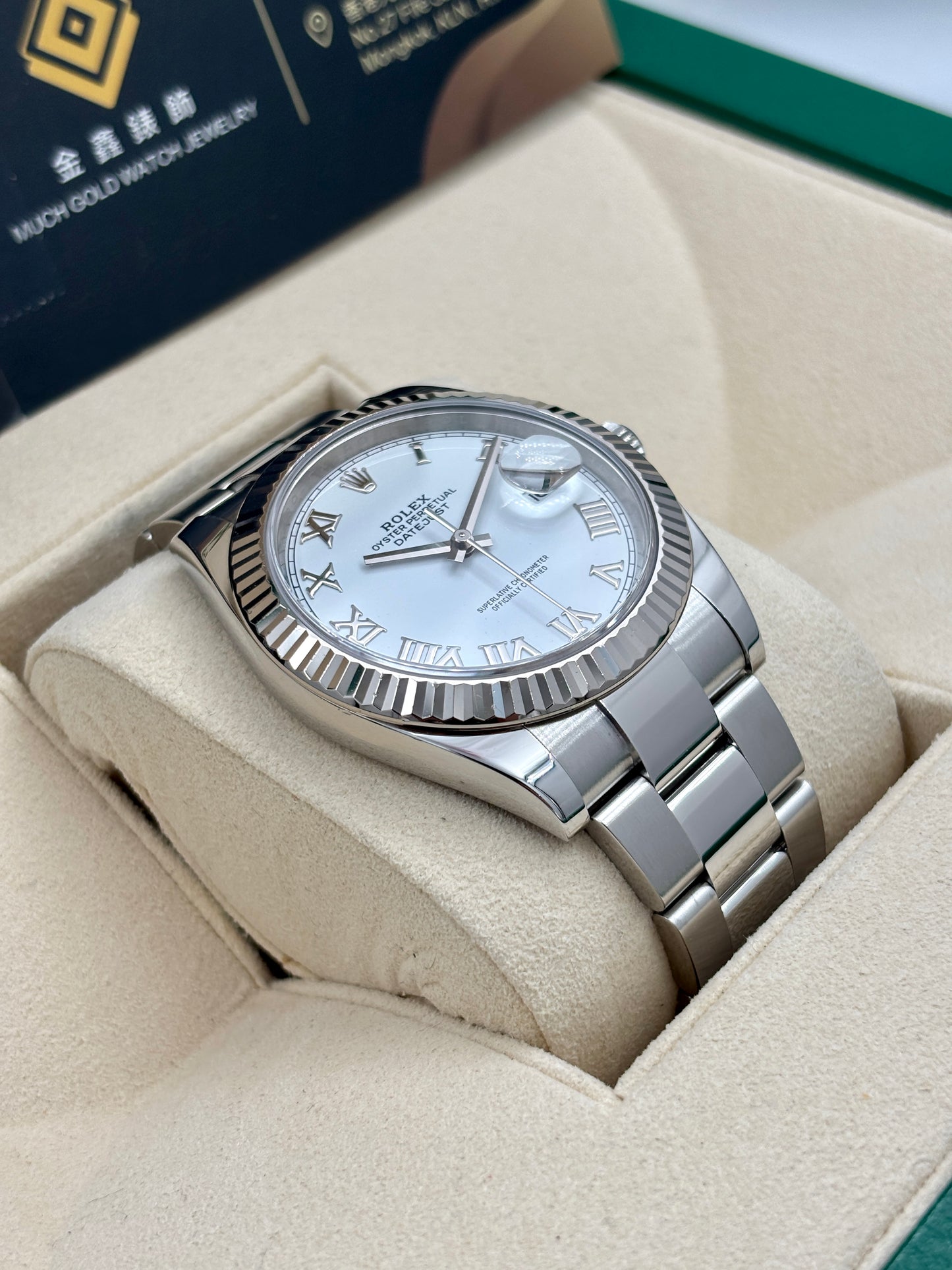 [SOLD OUT]二手 USED  ROLEX 勞力士 DATEJUST 126334 白色 2019年12月 板帶 全套 FULL SET