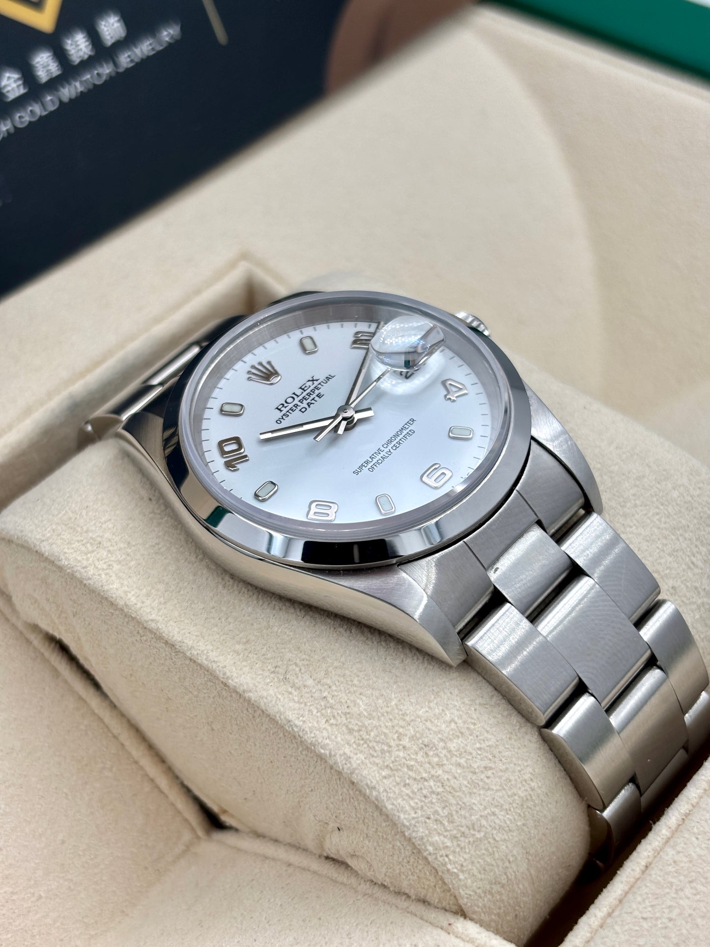 二手 USED  ROLEX 勞力士 DATE 15200 2007年4月 白色 全套 FULL SET AD單