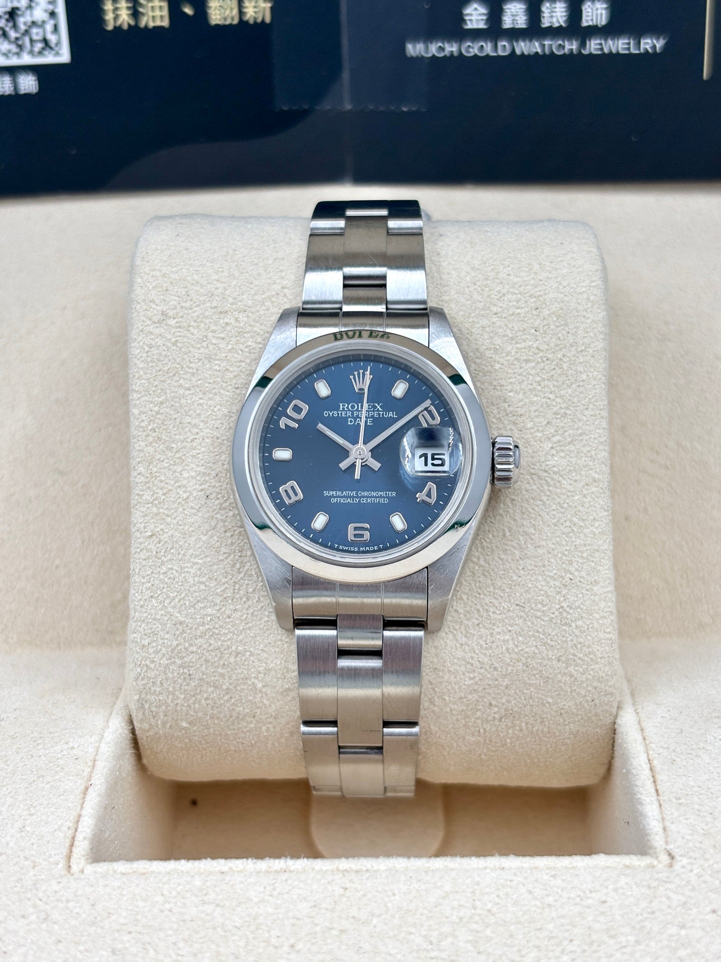 [SOLD OUT]二手 USED  ROLEX 勞力士 DATE 79160 2000年1月 藍色 保養證