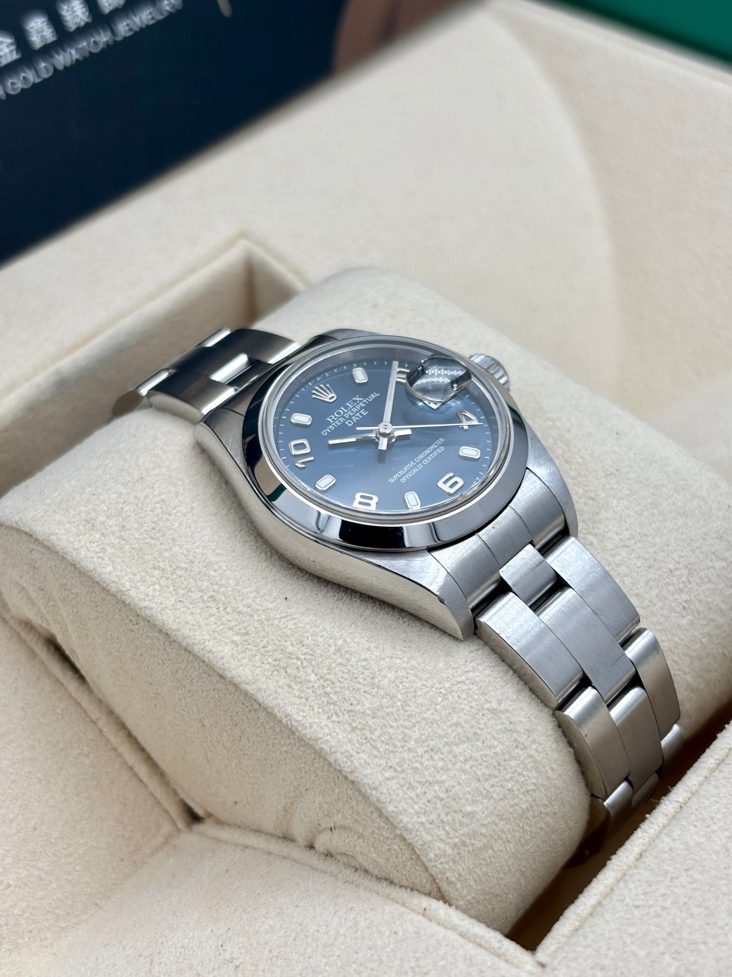 [SOLD OUT]二手 USED  ROLEX 勞力士 DATE 79160 2000年1月 藍色 保養證