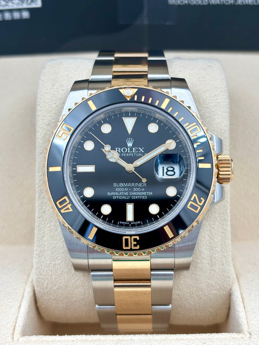 [SOLD OUT]二手 USED  ROLEX 勞力士 SUBMARINER DATE 116613LN 黑色 2016年2月 保養到28年2月 全套 FULL SET