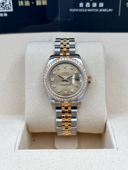 [SOLD OUT]二手 USED  ROLEX 勞力士 LADY-DATEJUST 179383 金色鑽石字 2012年1月 全套 FULL SET AD單