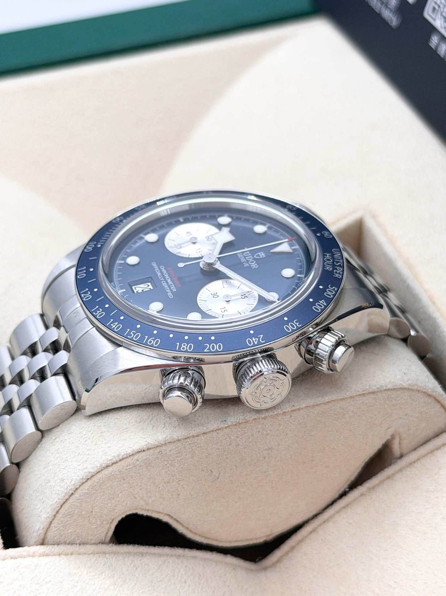 TUDOR 帝舵 BLACK BAY CHRONO 79360B 珠帶 藍色面 2025年