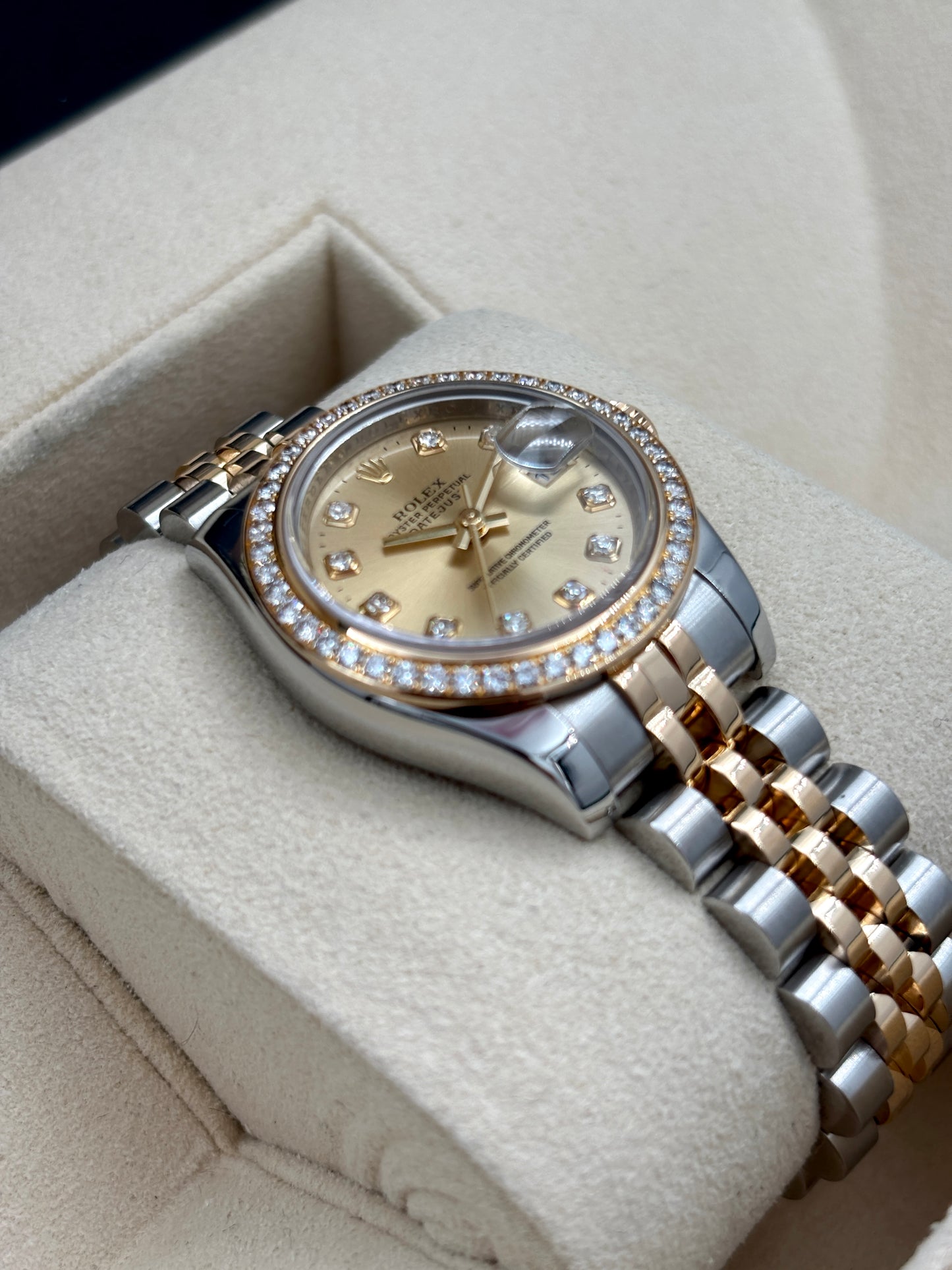 [SOLD OUT]二手 USED  ROLEX 勞力士 LADY-DATEJUST 179383 金色鑽石字 2012年1月 全套 FULL SET AD單