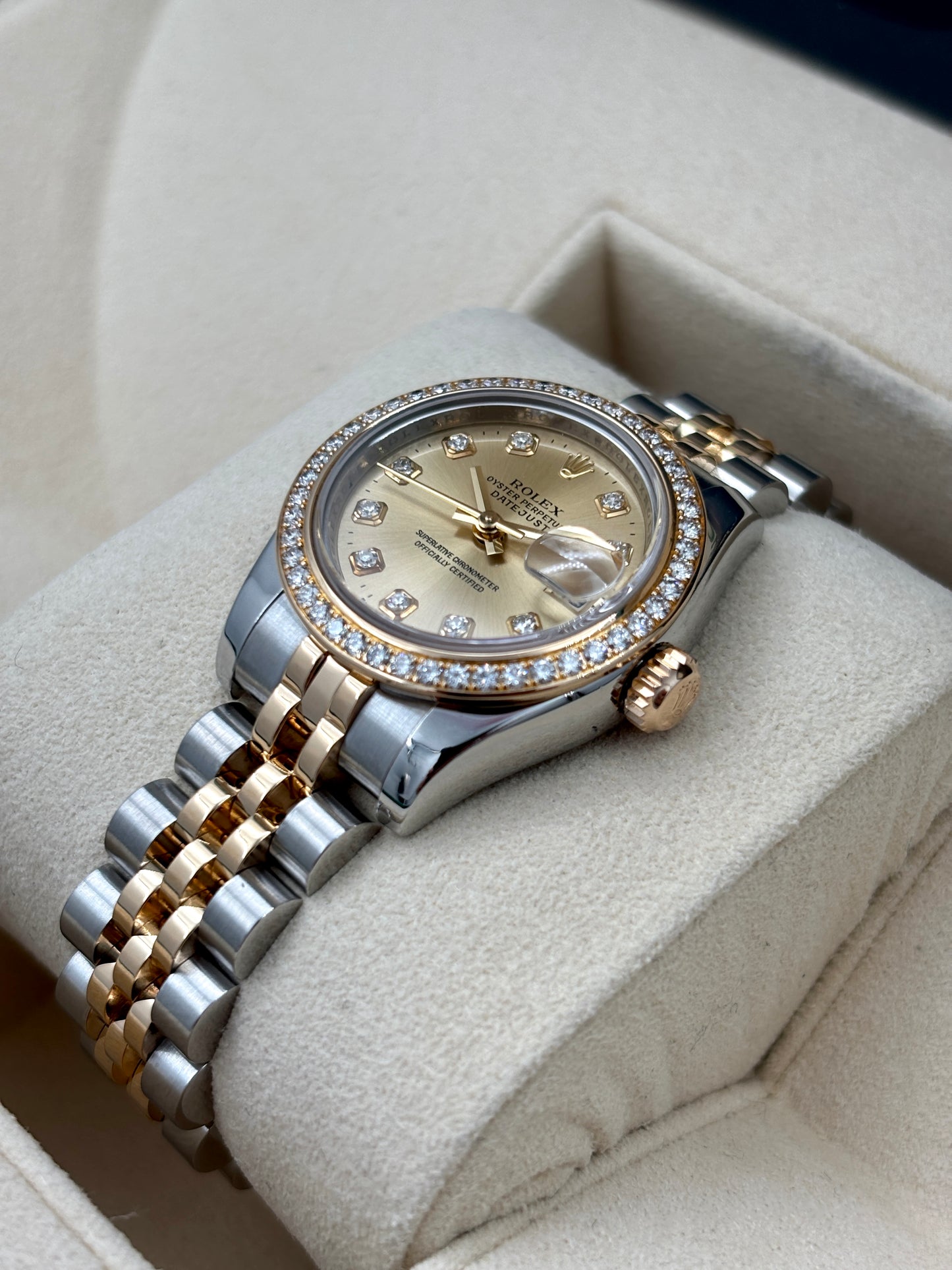 [SOLD OUT]二手 USED  ROLEX 勞力士 LADY-DATEJUST 179383 金色鑽石字 2012年1月 全套 FULL SET AD單