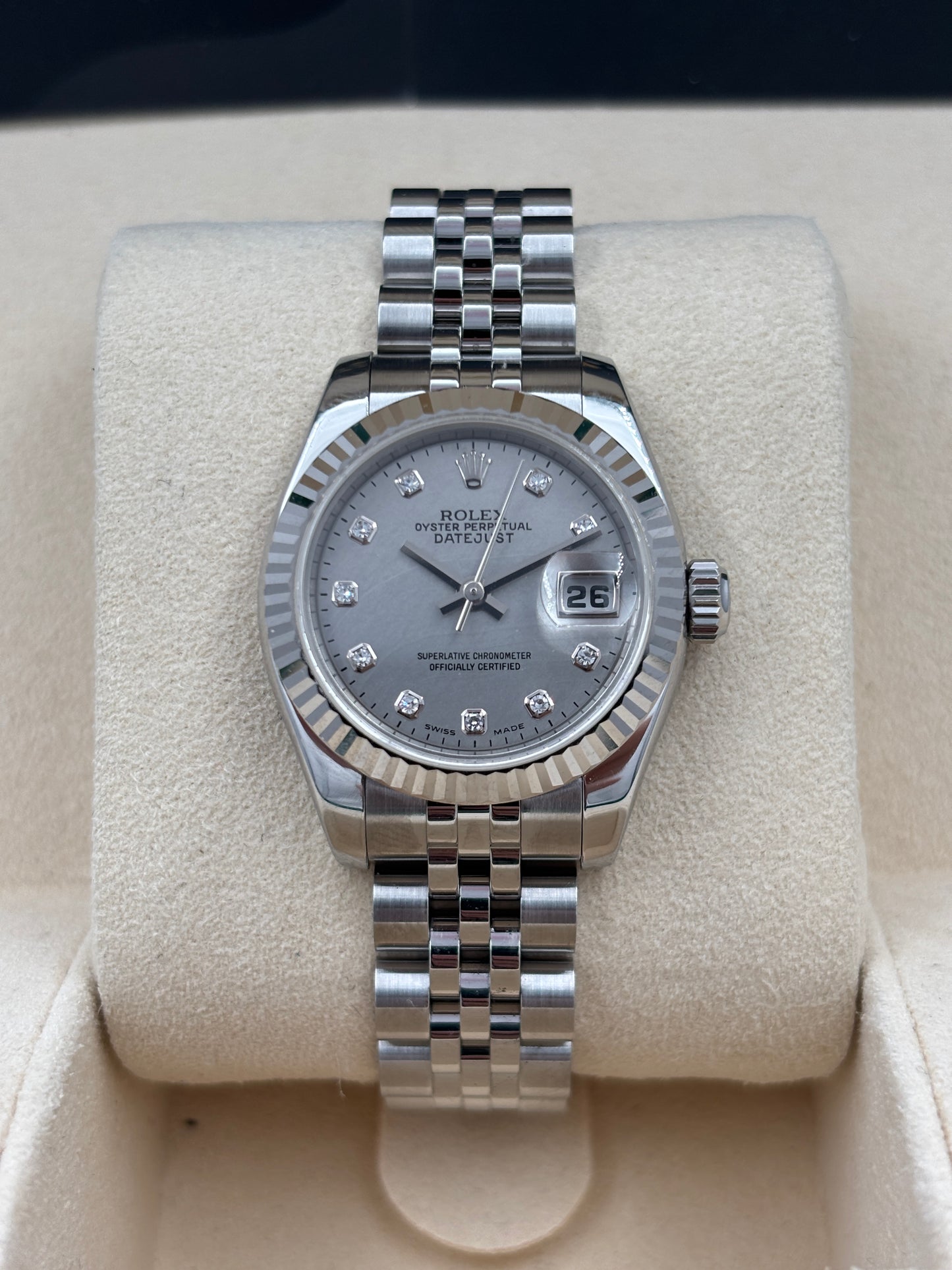 二手 USED  ROLEX 勞力士 DATEJUST 179174 灰面鑽石字 約2005年 淨錶 WATCH ONLY