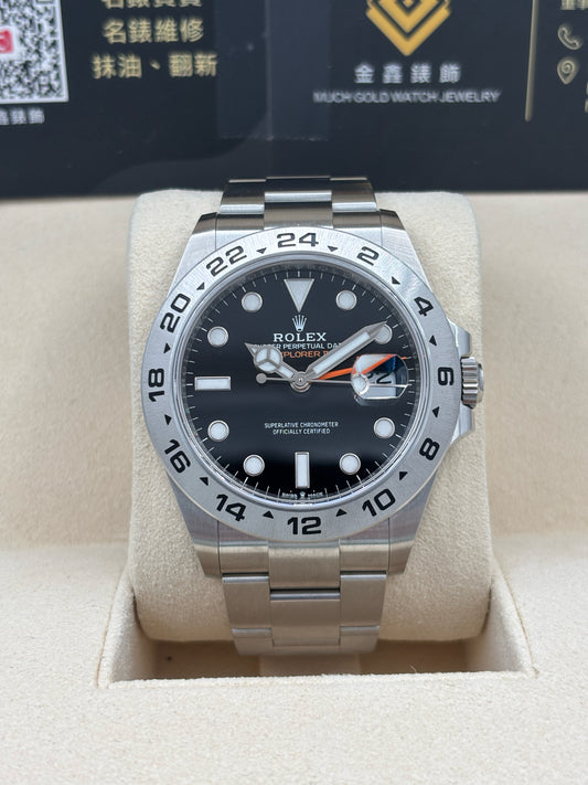 [SOLD OUT]二手 USED  ROLEX 勞力士 EXPLORER II 226570 黑色 2022年3月 未打磨 99.9% 全套 FULL SET