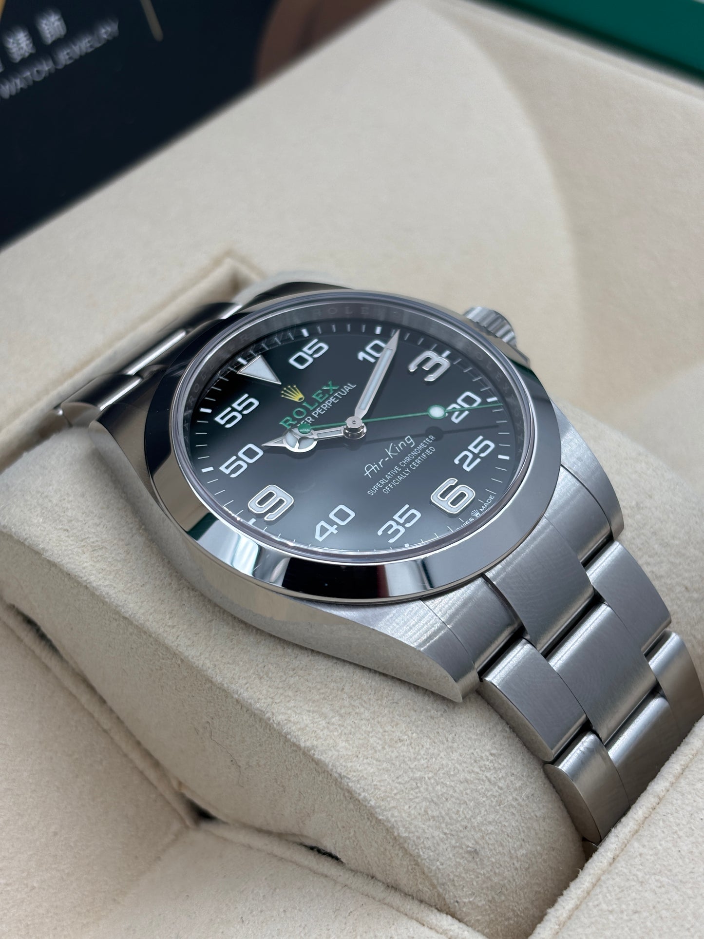 [SOLD OUT]二手 USED  ROLEX 勞力士 AIR KING 126900 黑色 2024年4月 未打磨 99.9% 全套 FULL SET