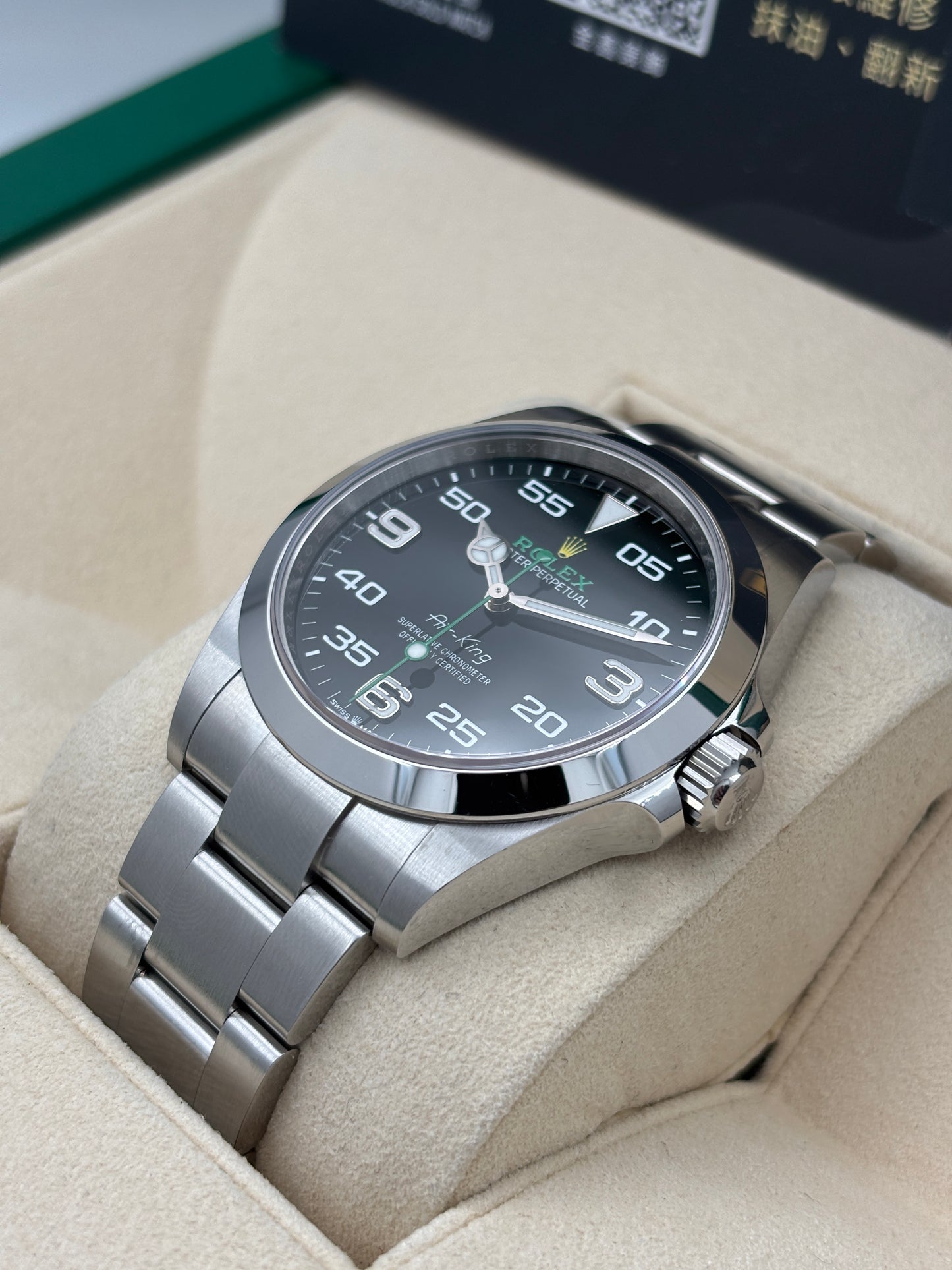 [SOLD OUT]二手 USED  ROLEX 勞力士 AIR KING 126900 黑色 2024年4月 未打磨 99.9% 全套 FULL SET