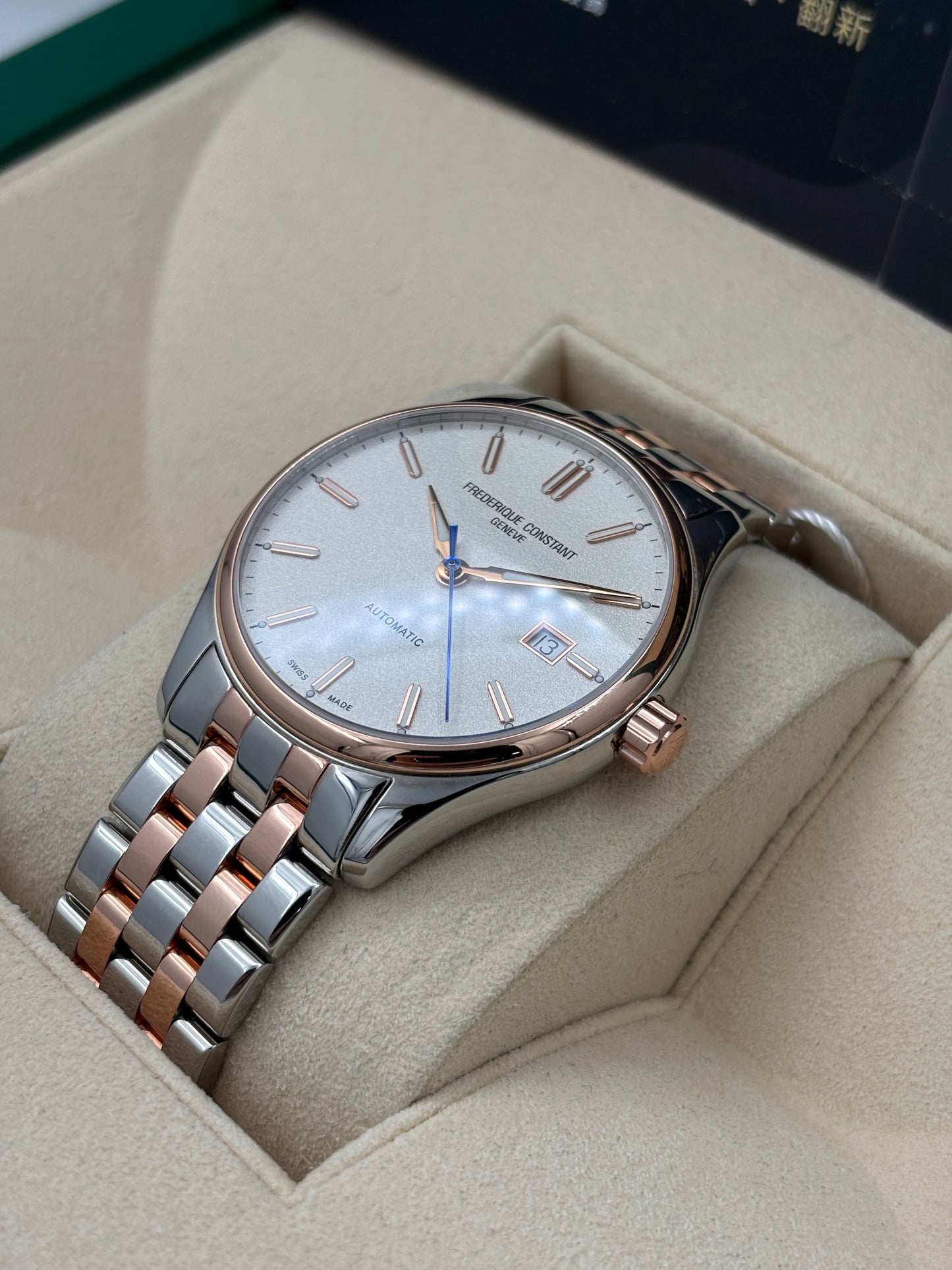 二手 USED  FREDERIQUE CONSTANT CLASSICS INDEX FC-303SS5B2B 白色 2025年2月 全套 FULL SET