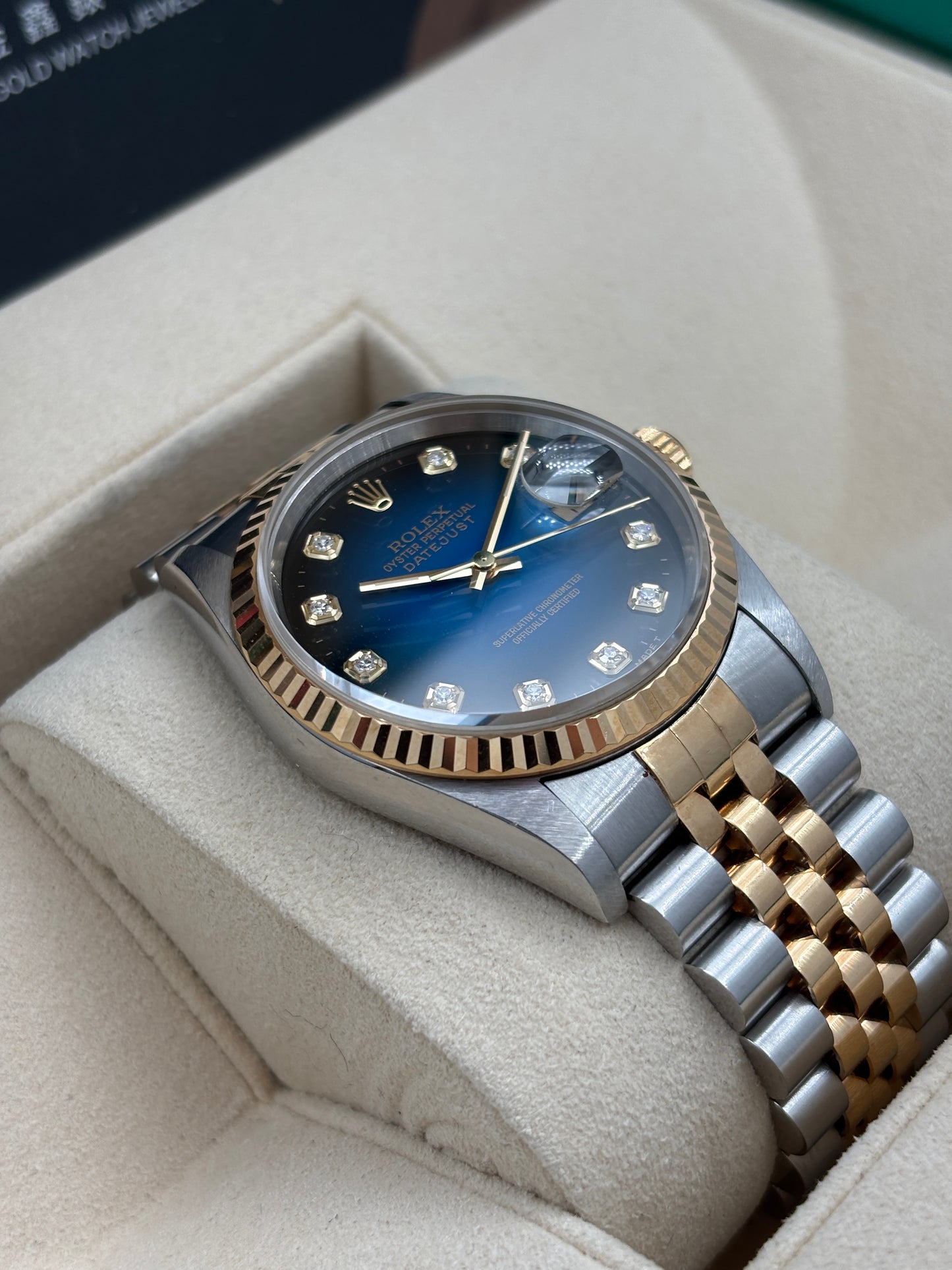 二手 USED  ROLEX 勞力士 DATEJUST 16233 藍色鑽石字 約1994 淨錶 WATCH ONLY