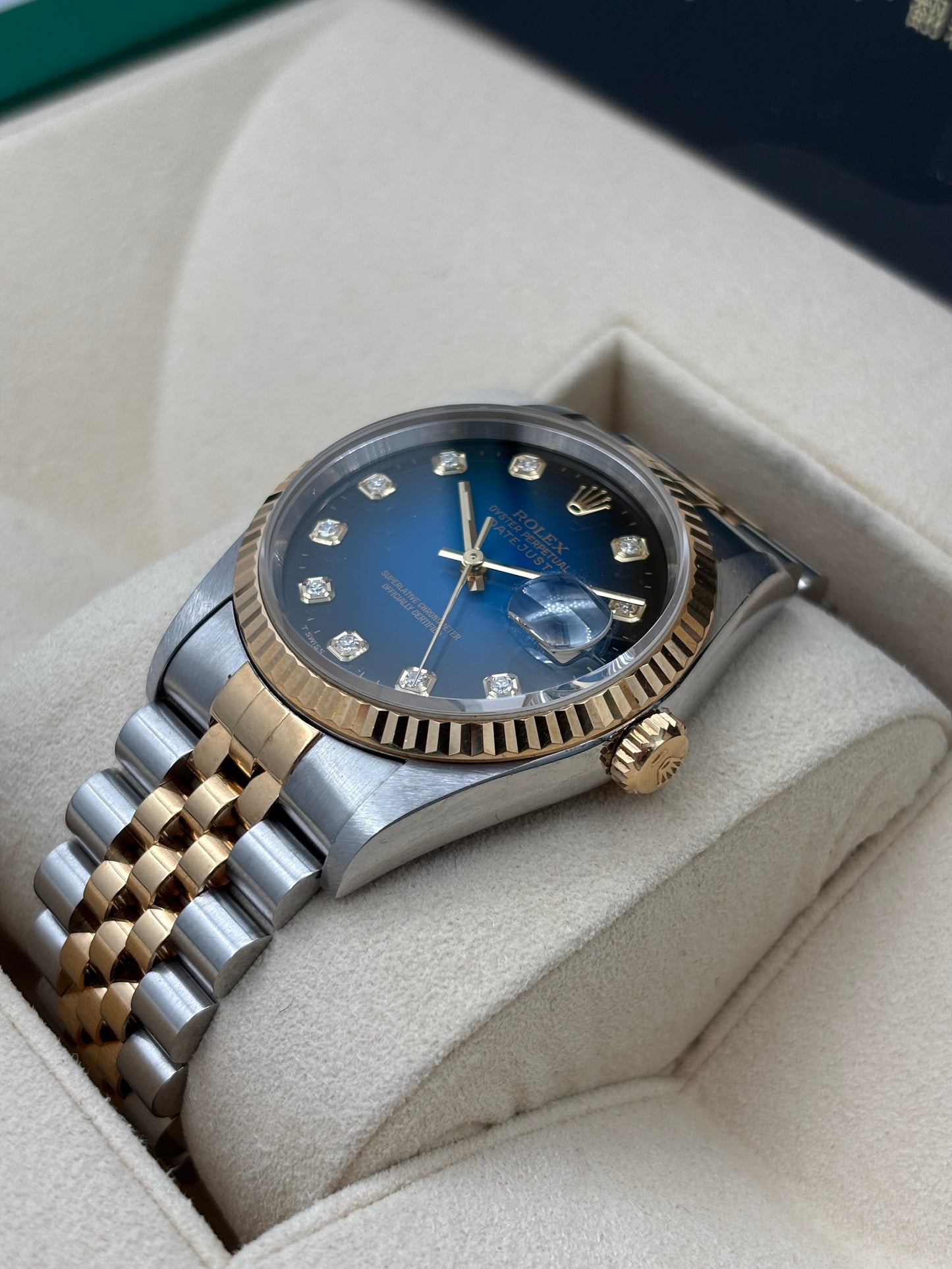 二手 USED  ROLEX 勞力士 DATEJUST 16233 藍色鑽石字 約1994 淨錶 WATCH ONLY