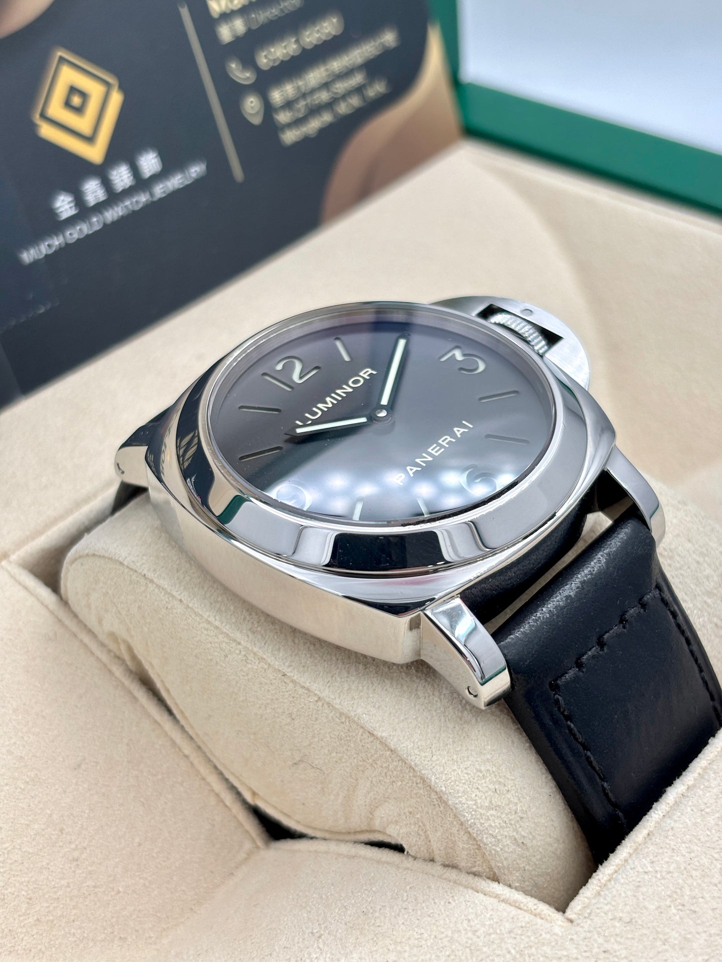[SOLD OUT]二手 USED  PANERAI 沛納海 LUMINOR BASE PAM00112 黑色 不詳 淨錶 WATCH ONLY