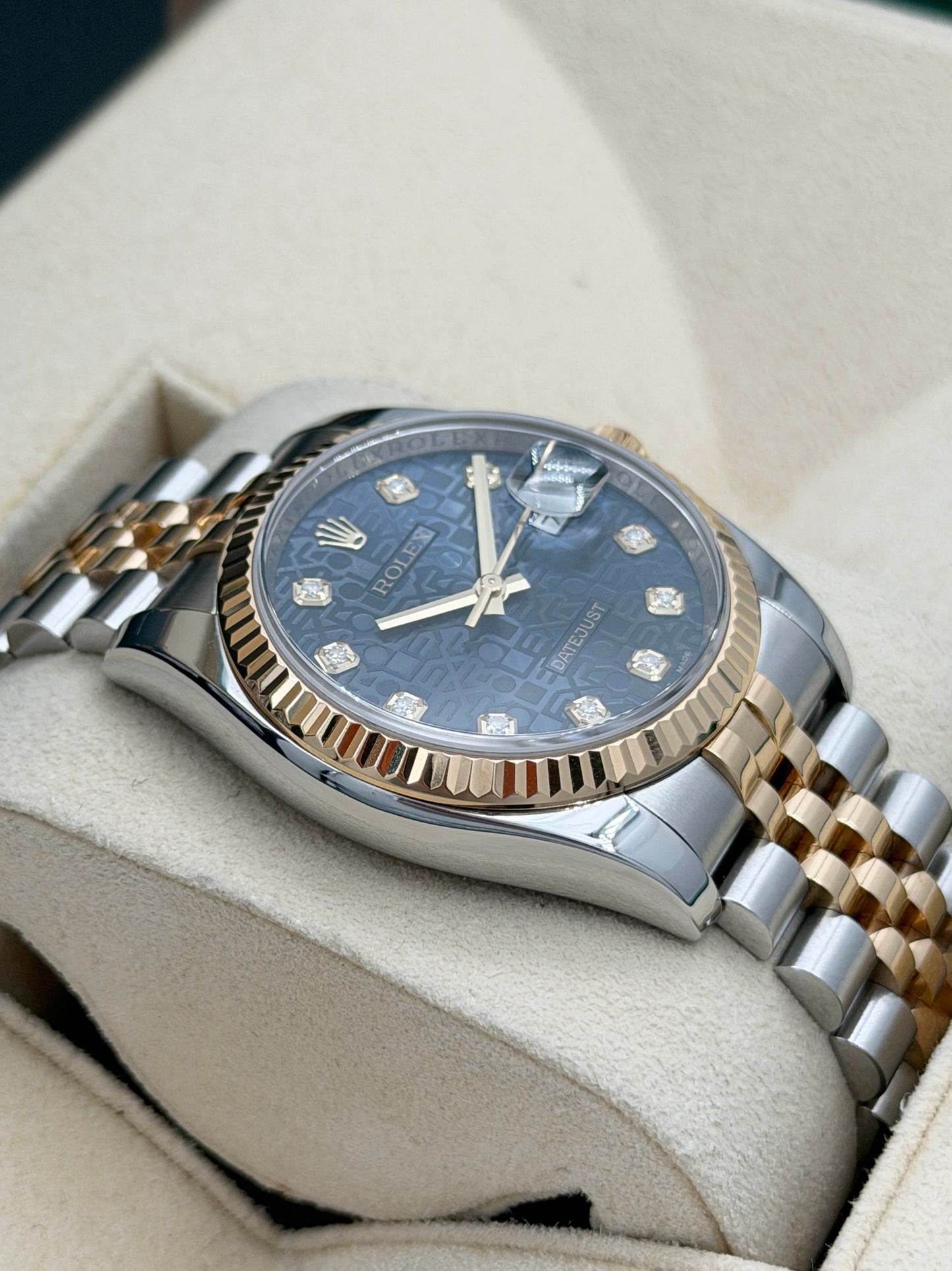 ROLEX 勞力士 DATEJUST 116233 藍色電腦面 鑽石字 2007年